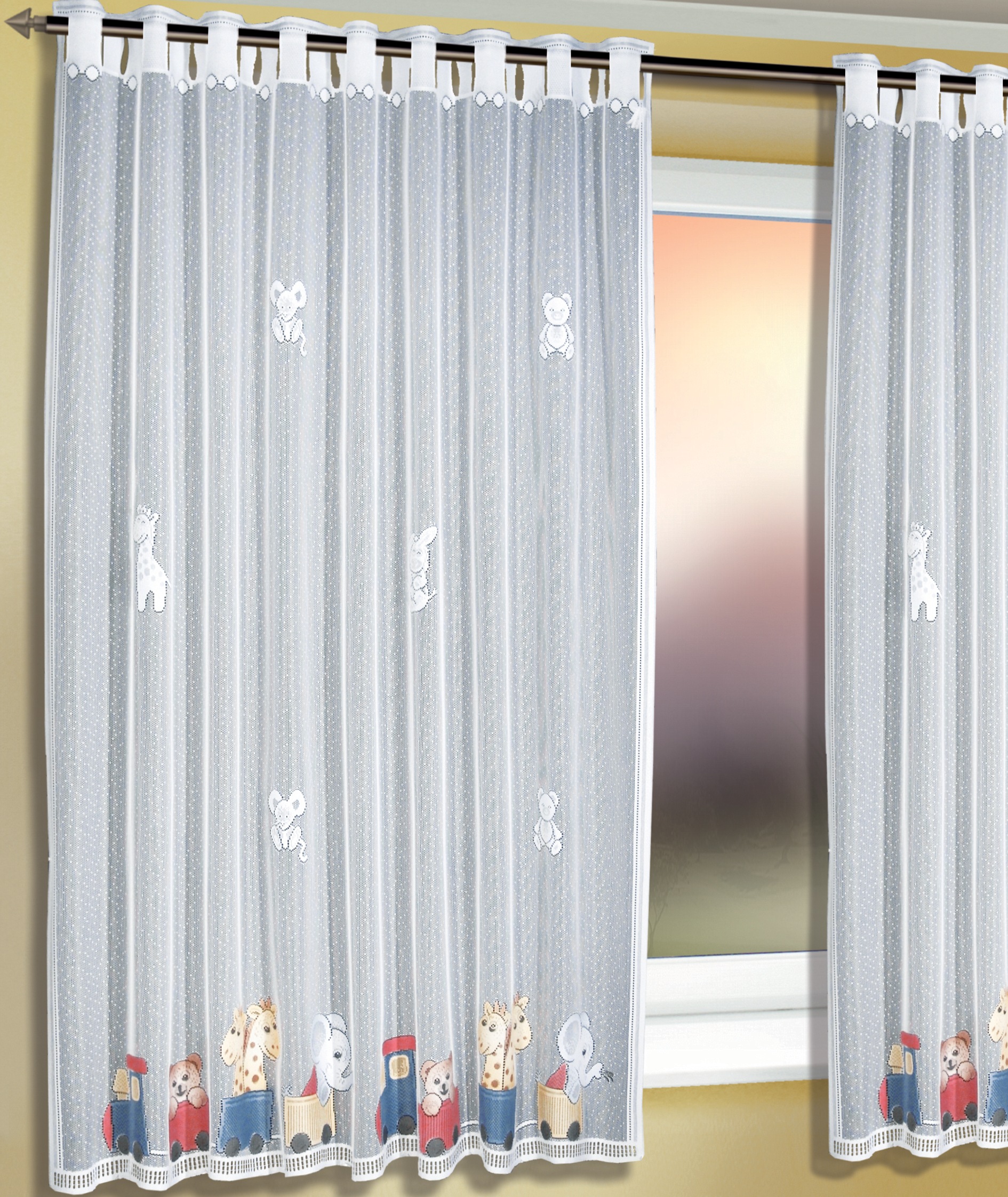 WILLKOMMEN ZUHAUSE by ALBANI GROUP Vorhang »Tierzug«, Jacquard-Schal mit Stangendurchzug