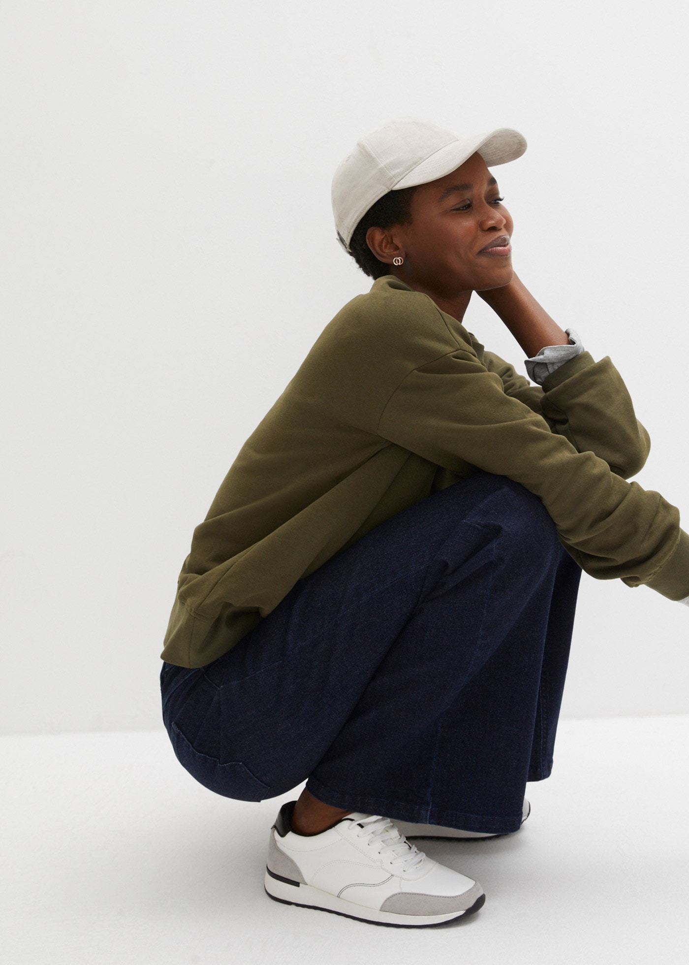 bonprix Weite Jeans Regular Fit, mit Elasthan-Anteil, mit Bequembund