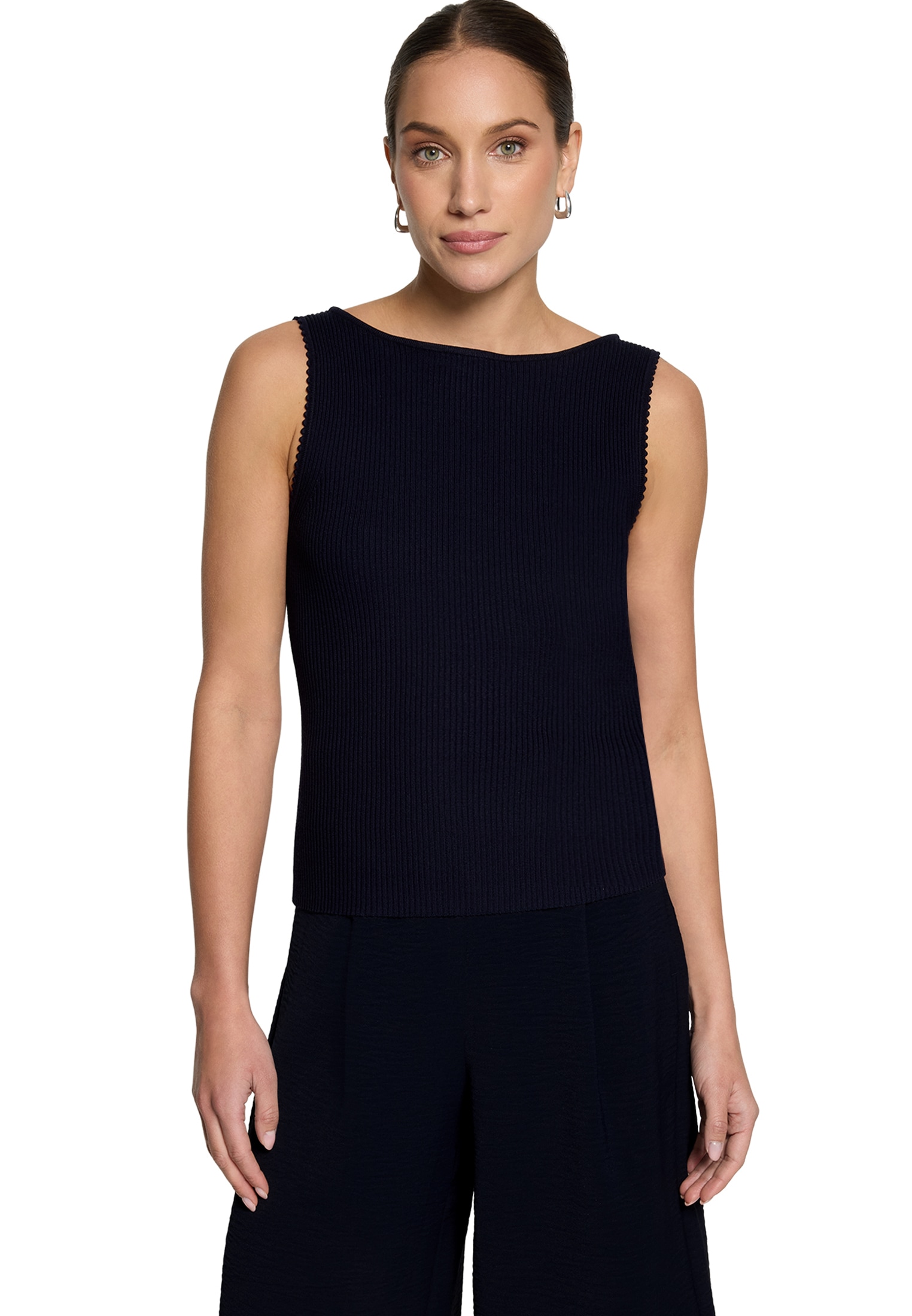 Zero Kurzarmpullover »Strick-Top ohne Arm«