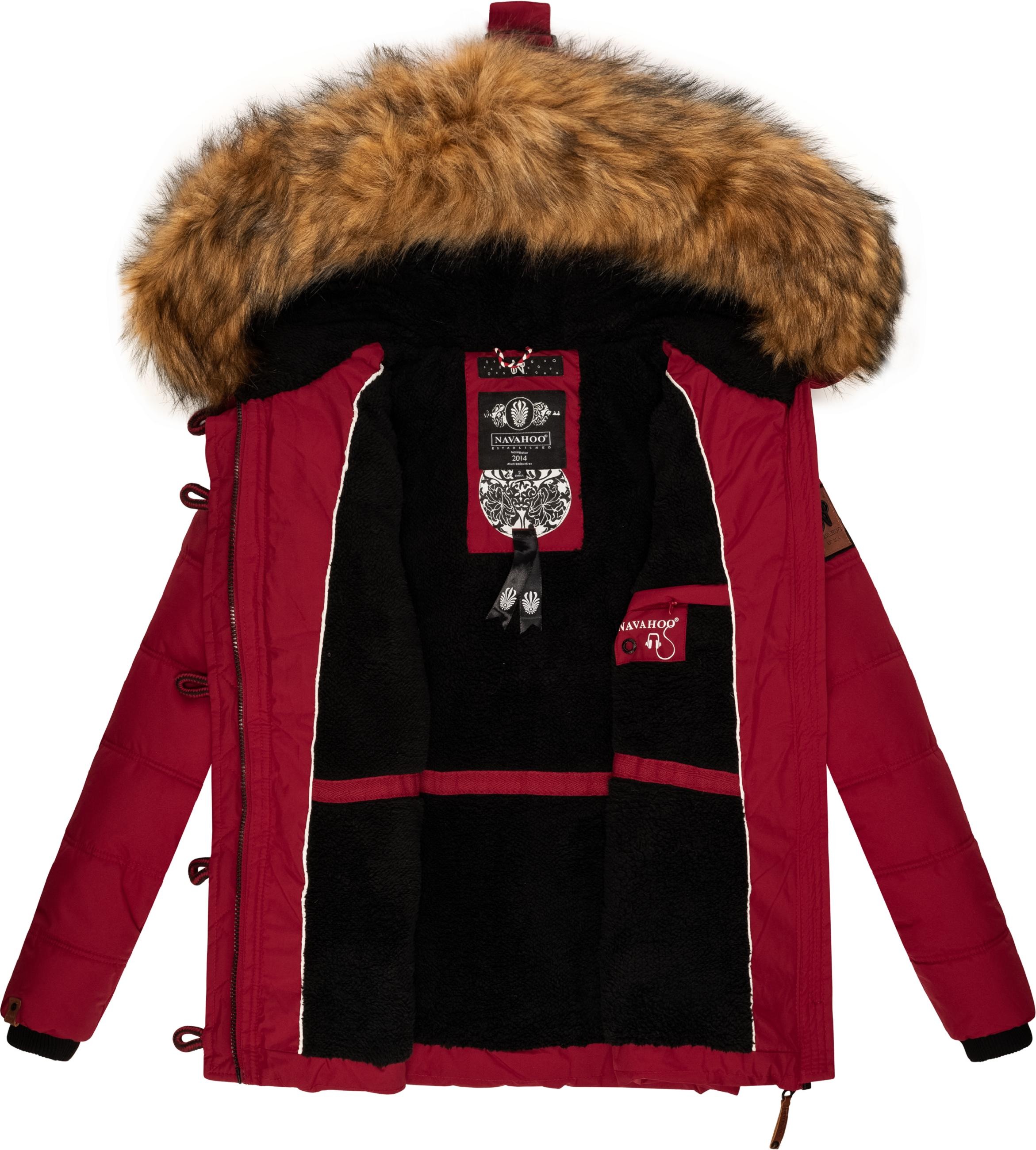 Navahoo Winterjacke »Winterjacke Zoja«, mit Kapuze, stylische Steppjacke mit Kunstpelz Kapuze