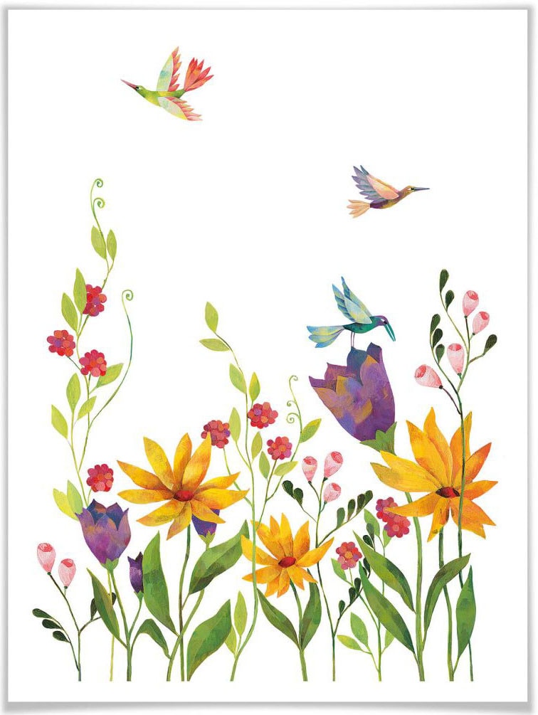 bei (1 Wandposter Wall-Art »Märchen Blütenpoesie«, St.), Poster, Pflanzen, Poster Bild, Wandbild, online Wandbilder OTTO
