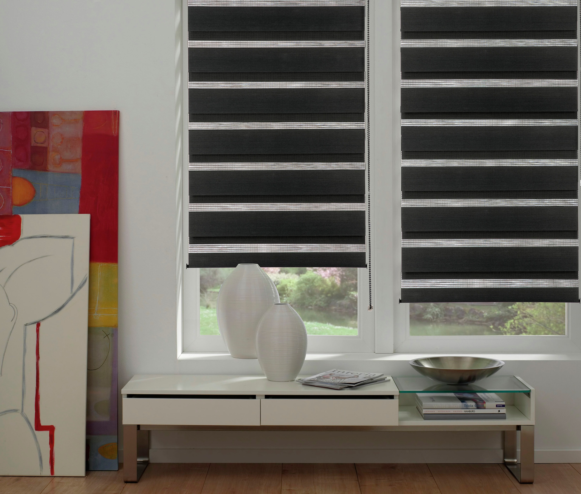 my home Doppelrollo »Duo Klemmrollo«, Lichtschutz, Sichtschutz, ohne Bohren, freihängend, vormontiert auf Montageschiene
