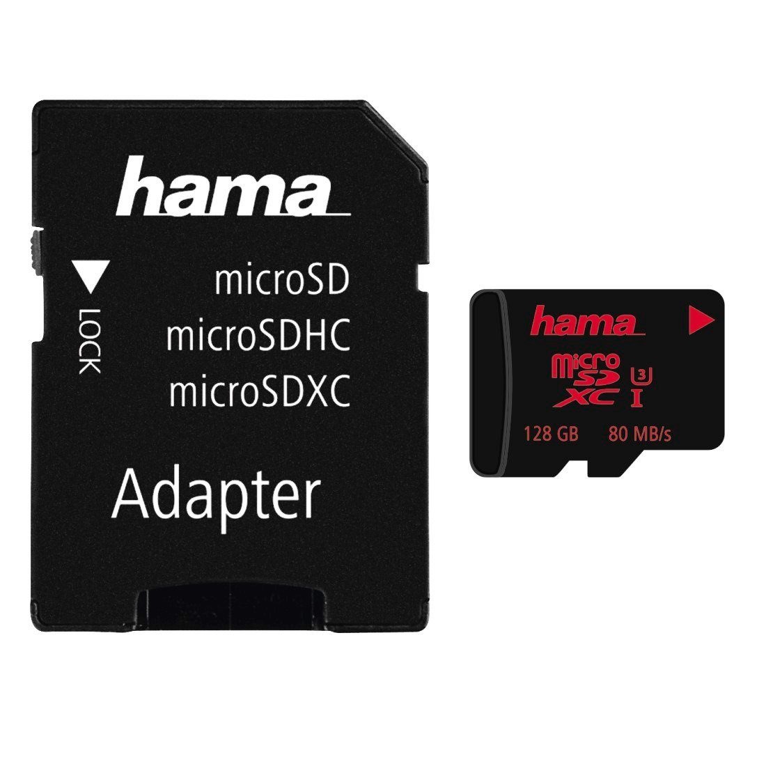 Hama microSDXC 128 GB UHS Speed Class 3 UHS-I 80 MB/s + Adapter