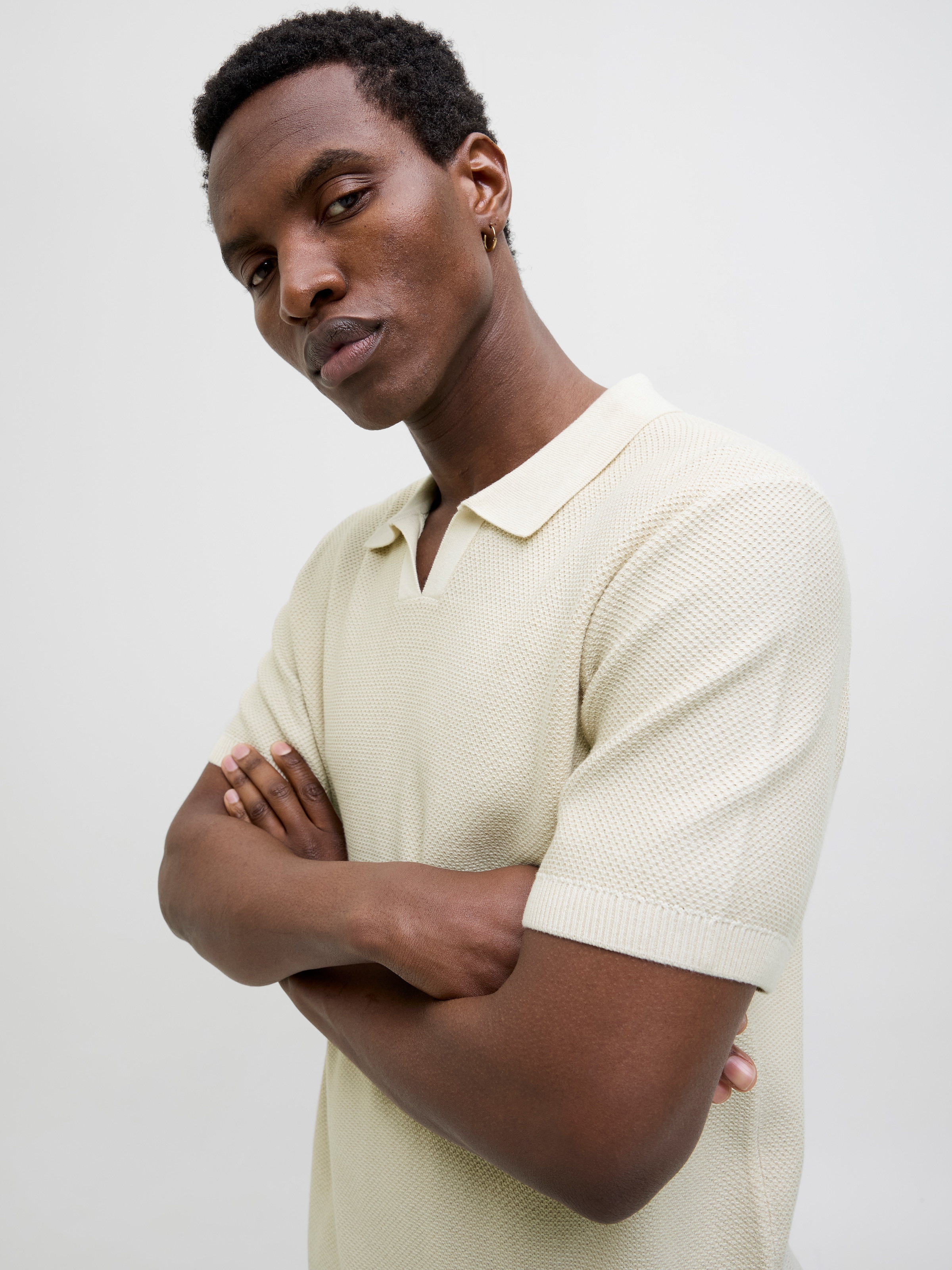 Jack & Jones Rundhalspullover »JPRCCEASTON KNIT SPLIT NECK SS SN«