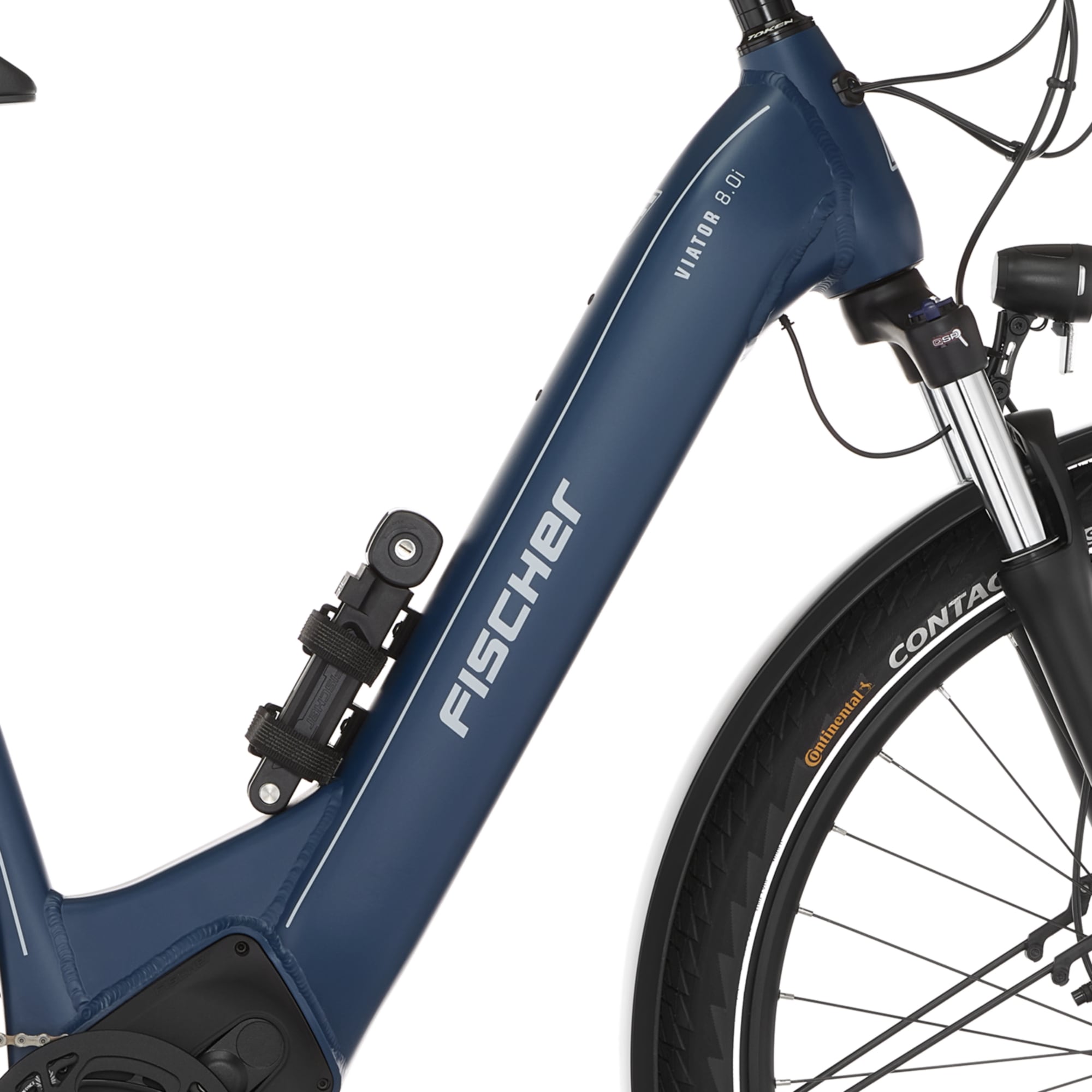 FISCHER Fahrrad »VIATOR 8.0i Damen 43« 12 Gang SRAM Eagle SX Schaltwerk Kettenschaltung Mittelmotor 250 W mit Faltschloss,  Pedelec, Elektrofahrrad für Damen u. Herren