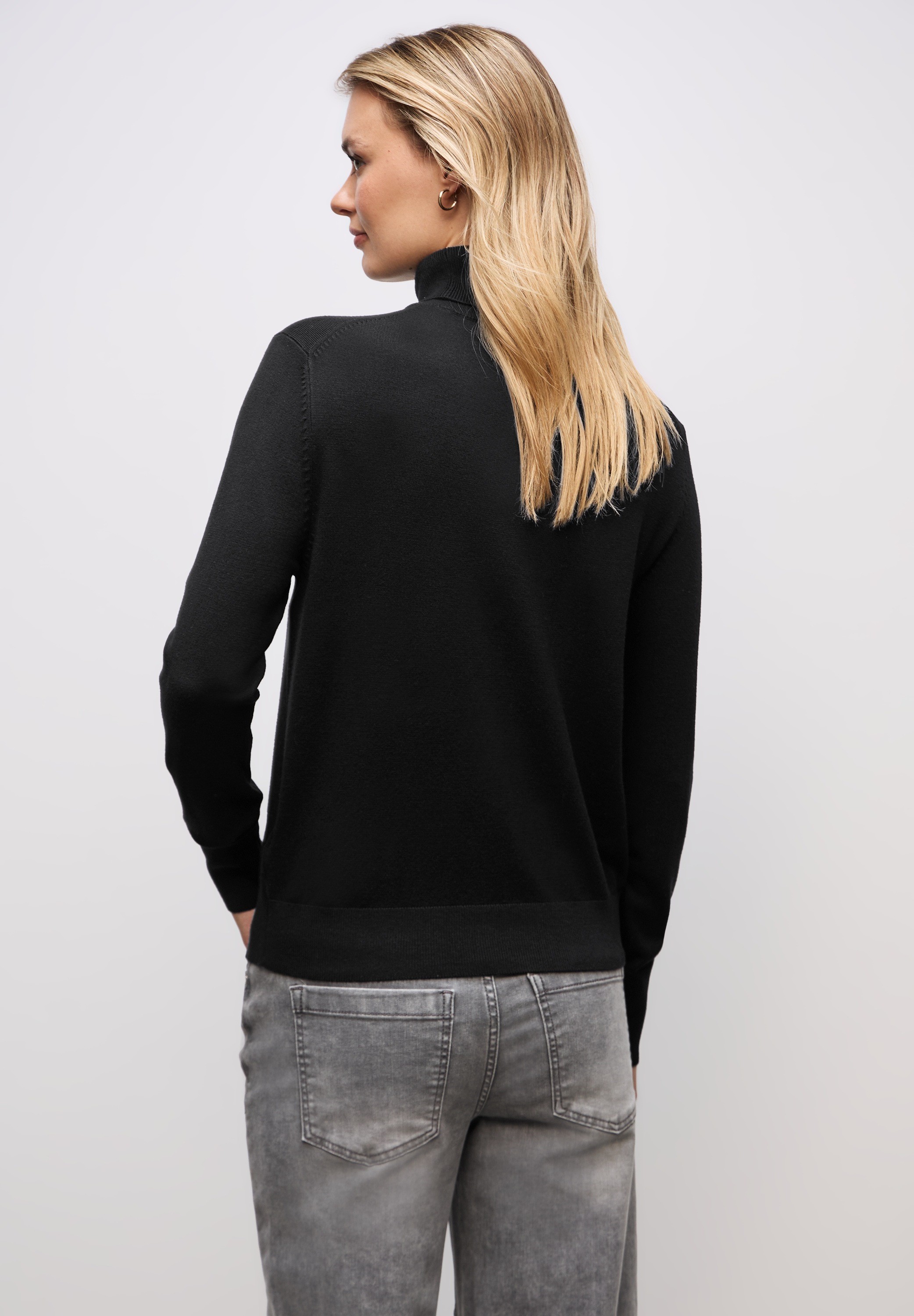 STREET ONE Rollkragenpullover mit Viskose