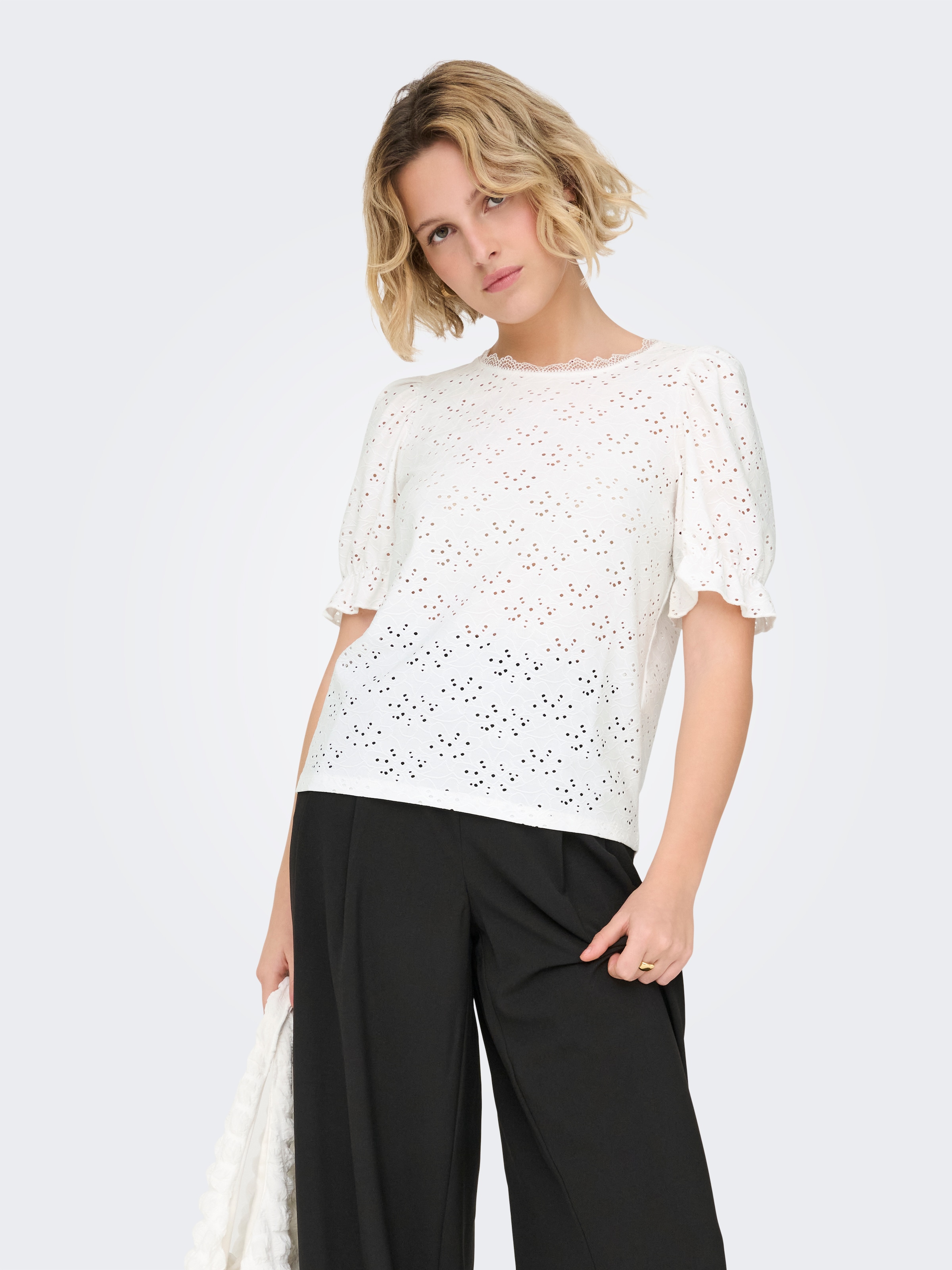 ONLY Kurzarmshirt »ONLNEW SMILLA LIFE S/S PUFF TOP JRS«