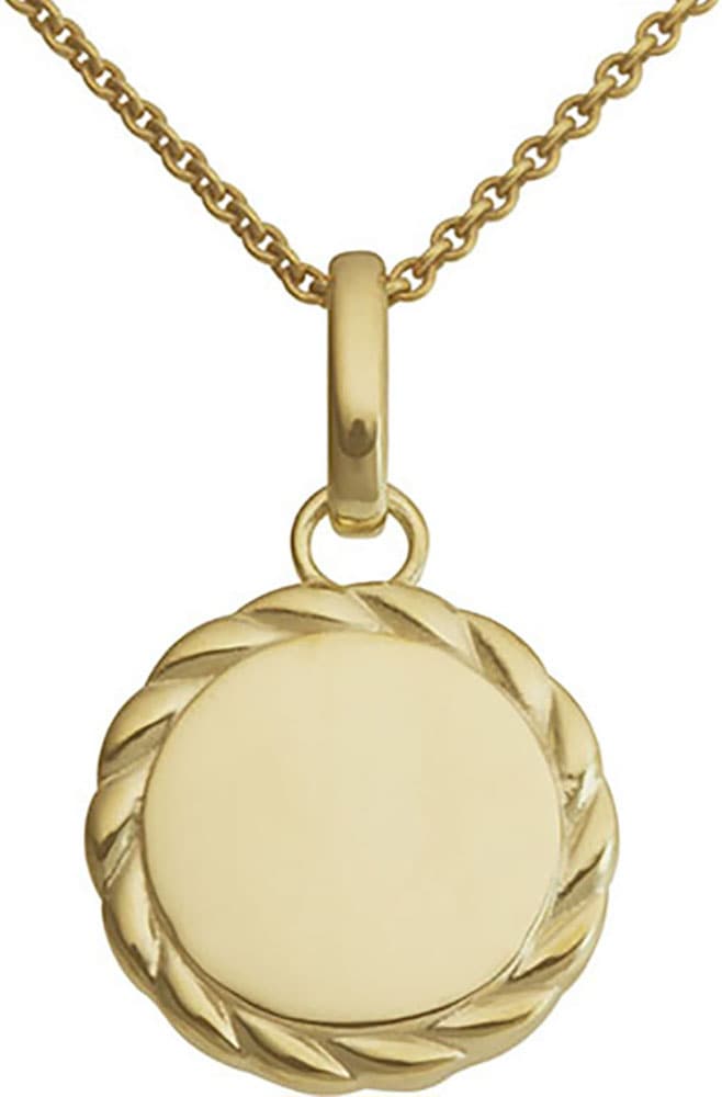 Firetti Kettenanhänger »Schmuck Geschenk Gold 333 Halsschmuck Anhänger Kreis / rund«, mit Granat