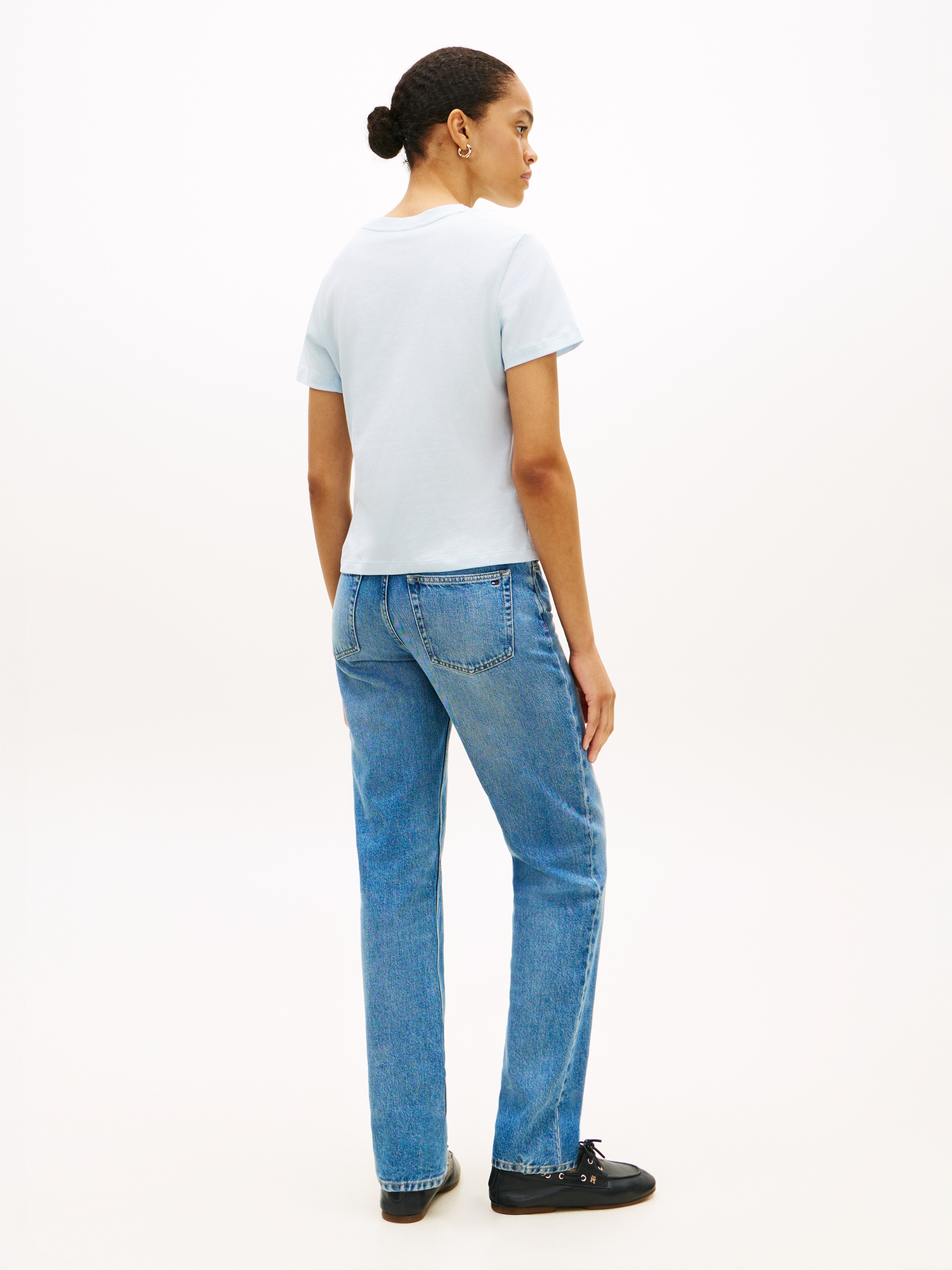 Tommy Hilfiger Kurzarmshirt »REG CORP LOGO C-NK SS« Baumwolle