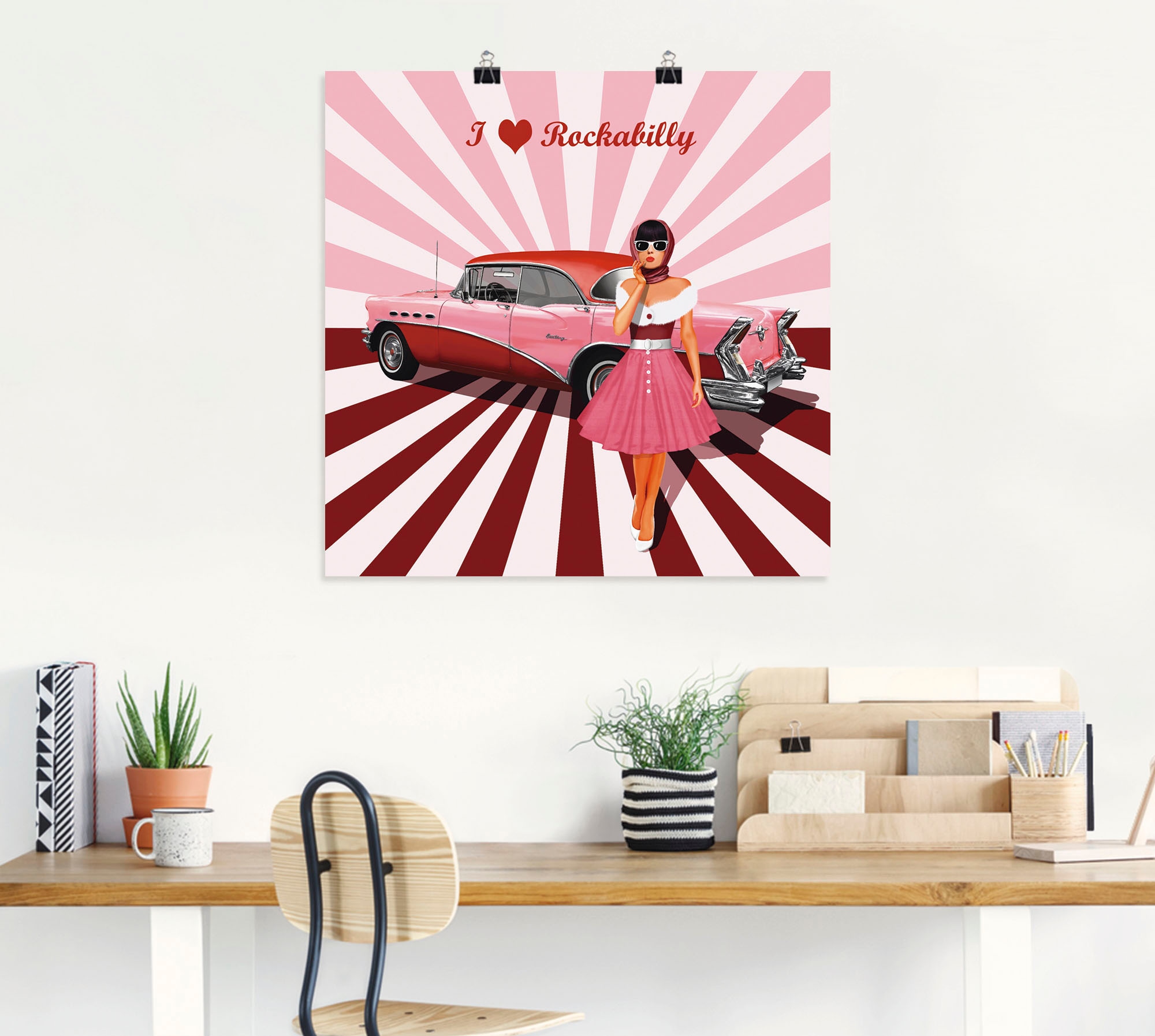 Artland Wandbild »Ich liebe Rockabilly« Ausstellungsplakate 1 Stk. tlg. als Alubild, Outdoorbild, Leinwandbild, Poster, Wandaufkleber
