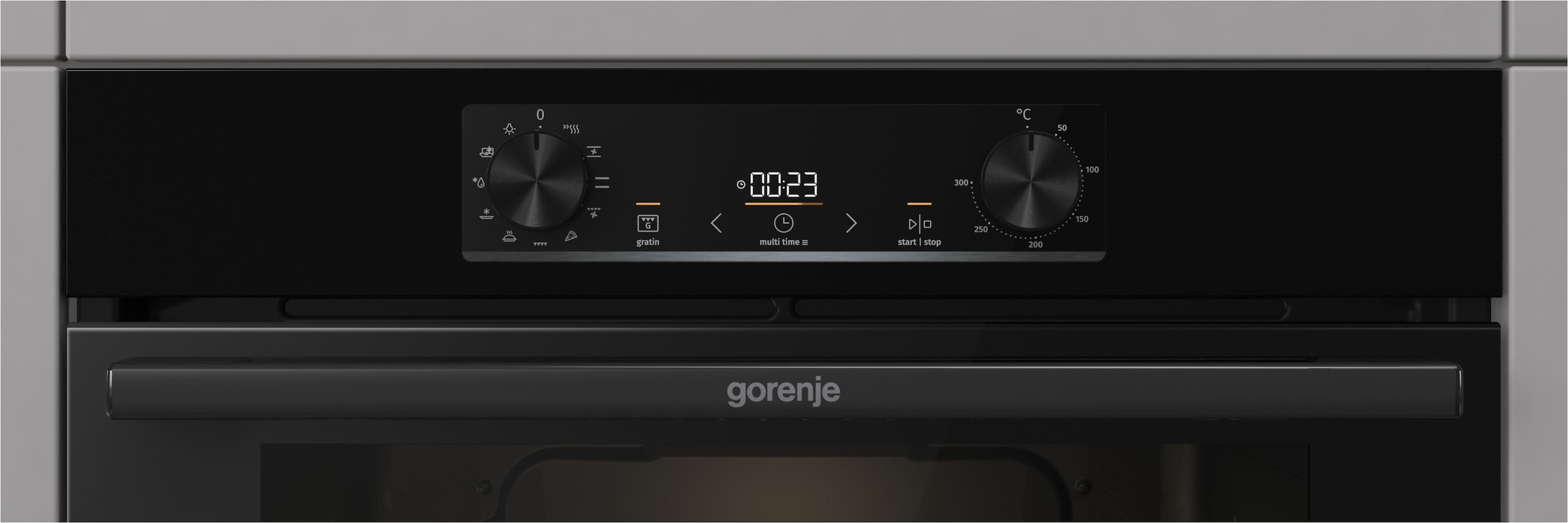 GORENJE Einbaubackofen »BO 6735 E02BKOT« mit Teleskopauszug nachrüstbar mit ecoClean Pizzafunktion mit 300 °C – perfekt für Pizza, Focaccia und mehr!