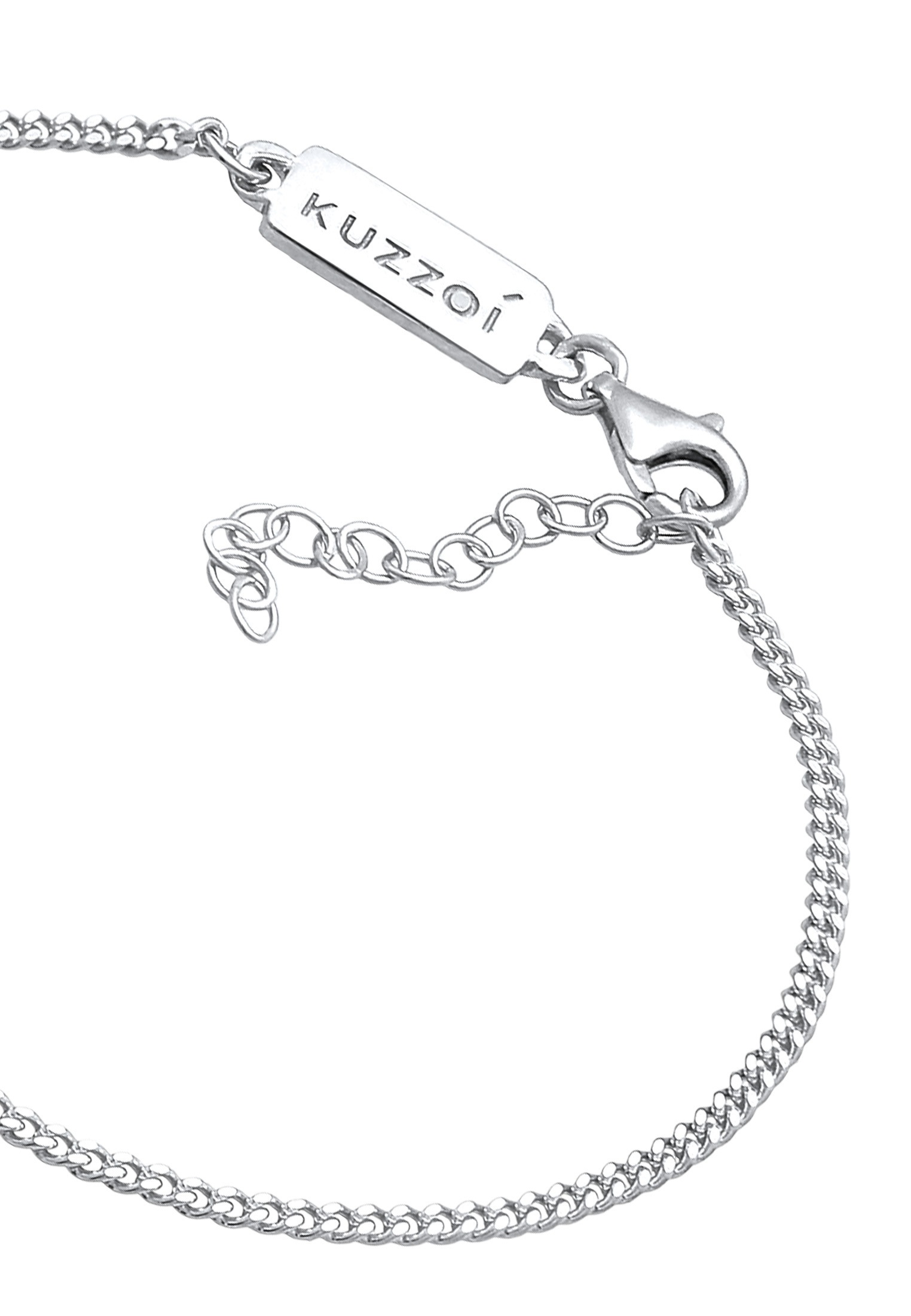 Kuzzoi Armkette »Armband Herren Basic Panzerkette Fein 925 Silber«