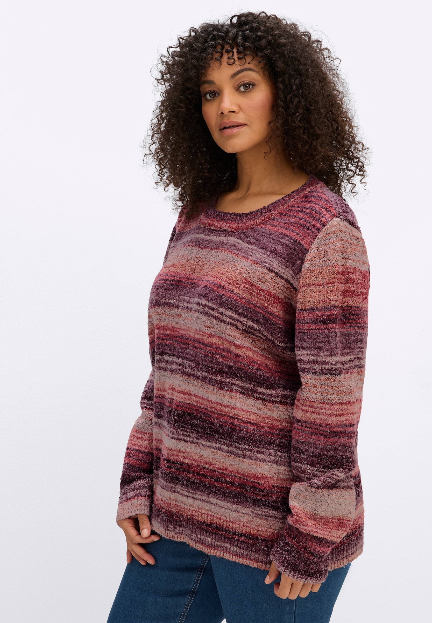 sheego by Joe Browns Longpullover »Langarm-Pullover Streifenpullover im Fabverlauf«
