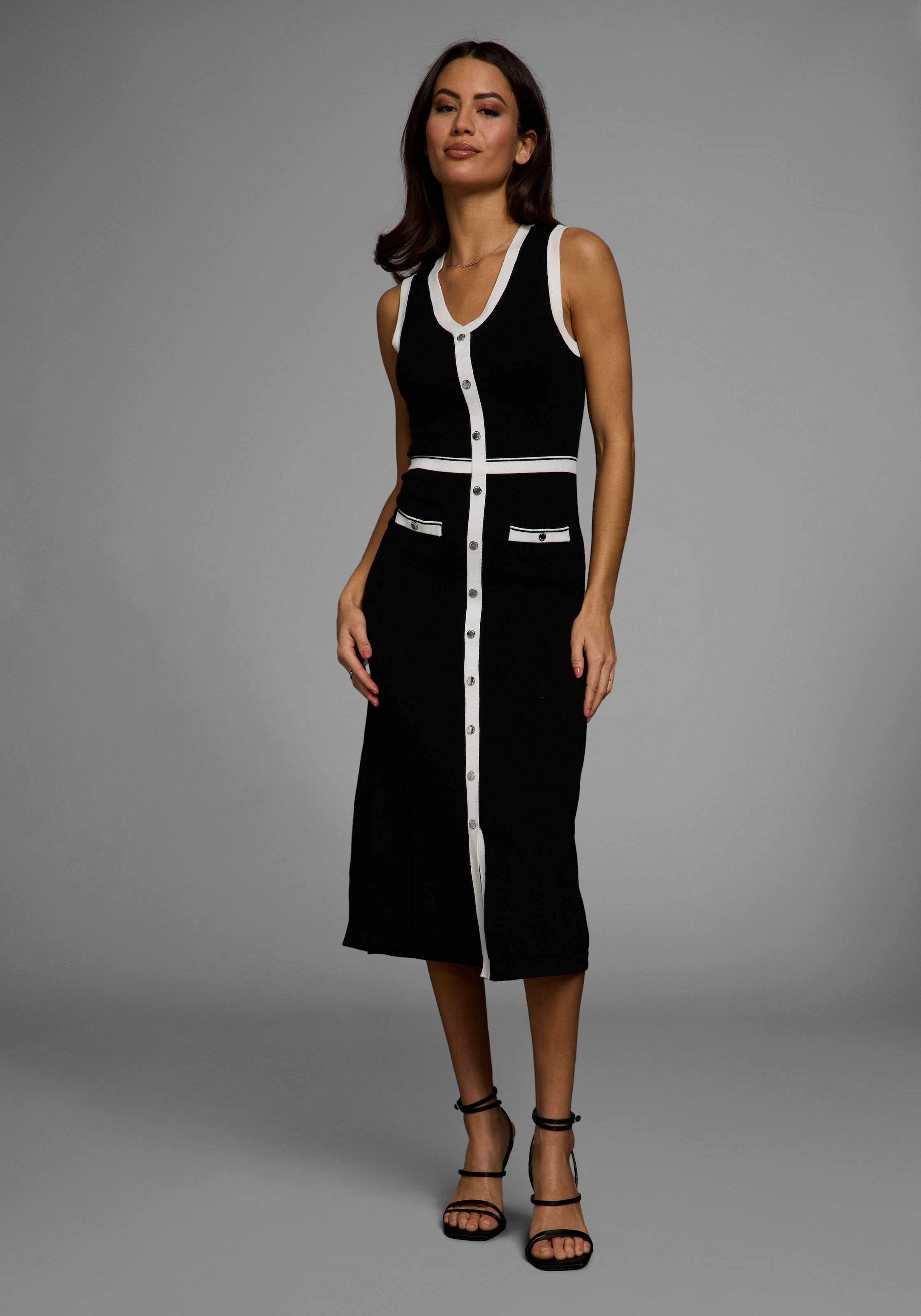 HECHTER PARIS Strickkleid, mit Kontrastdetails
