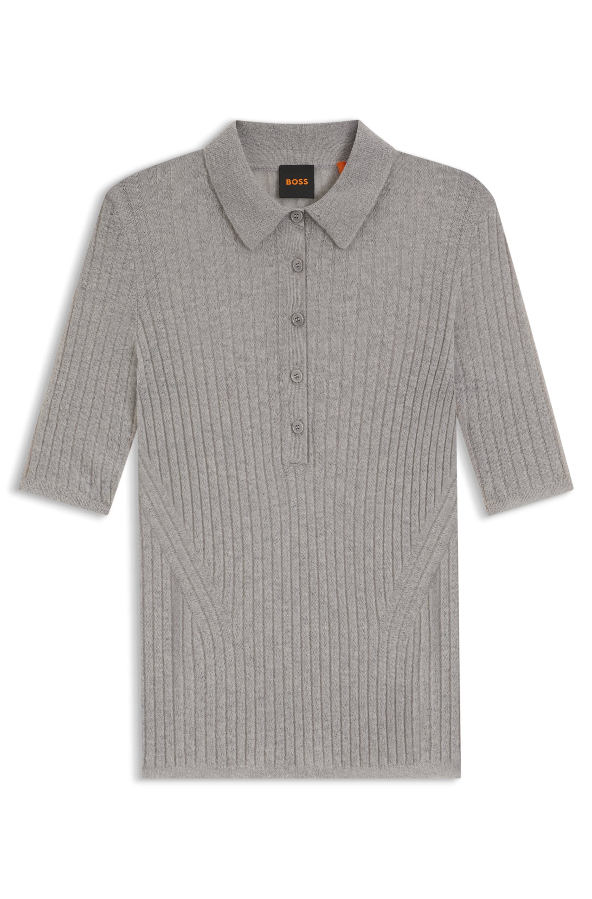 BOSS ORANGE Kurzarmpullover »Fugano Premium Damenmode«, aus hochwertiger Schurwollmischung