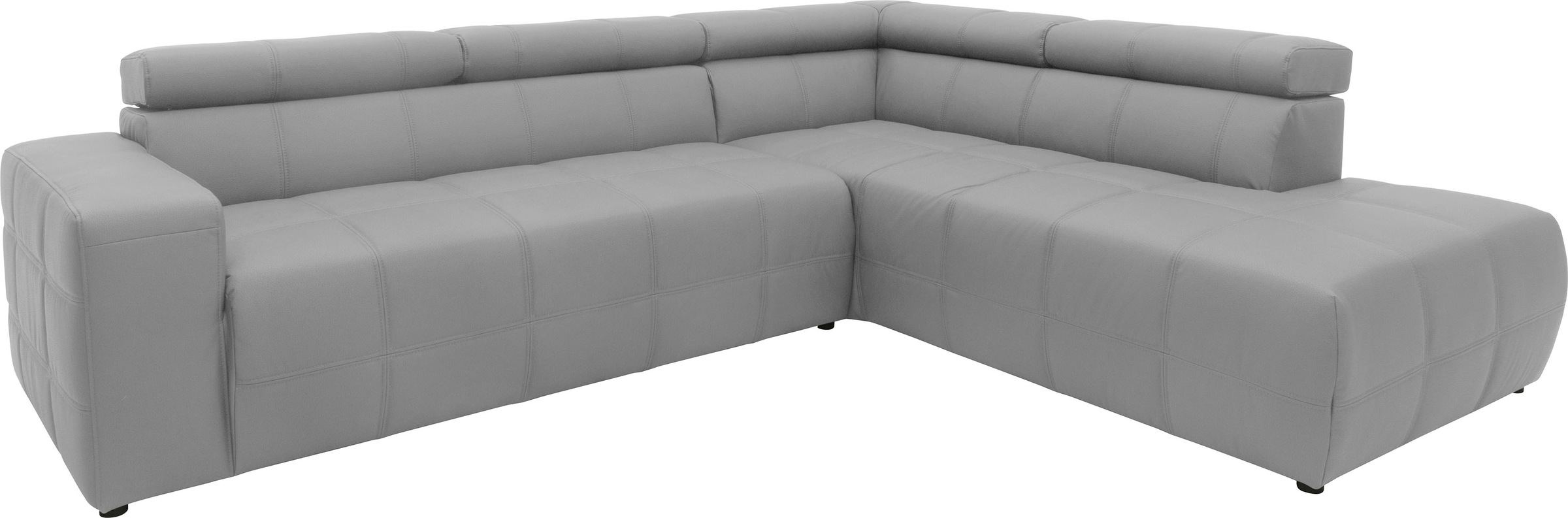 DOMO collection Ecksofa »Brandon L-Form, auch in Leder«, inklusive Kopfteilverstellung, wahlweise mit Sitztiefenverstellung