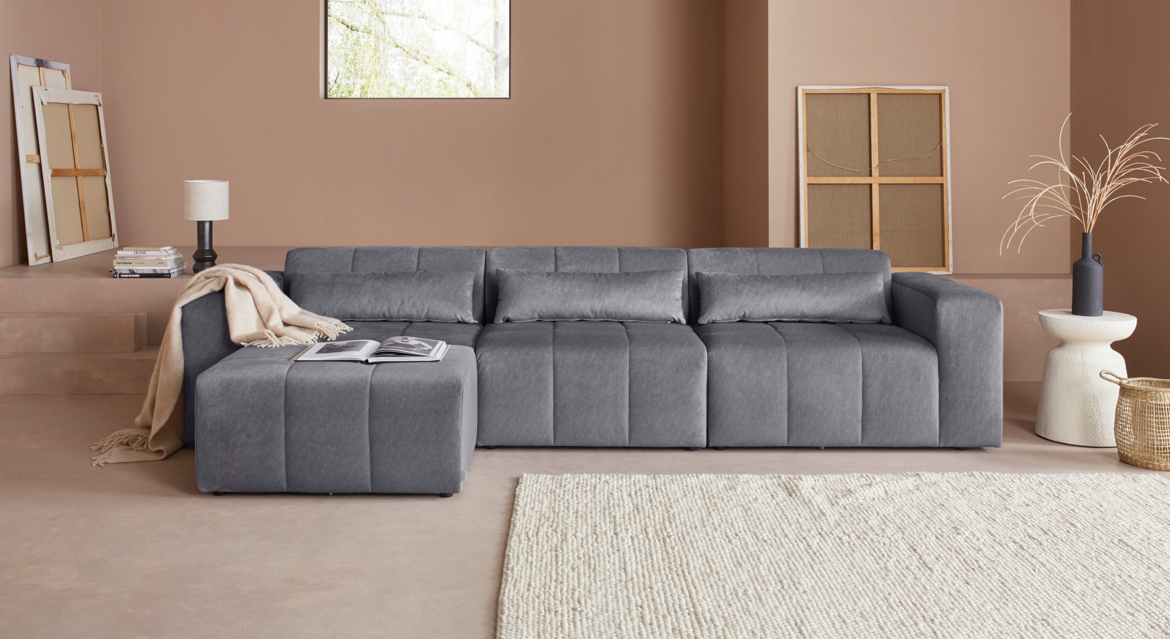 LeGer Home by Lena Gercke Ecksofa »Maileen L-Form«, Modulsofa, bestehend aus 4 Modulen, Farben mixbar
