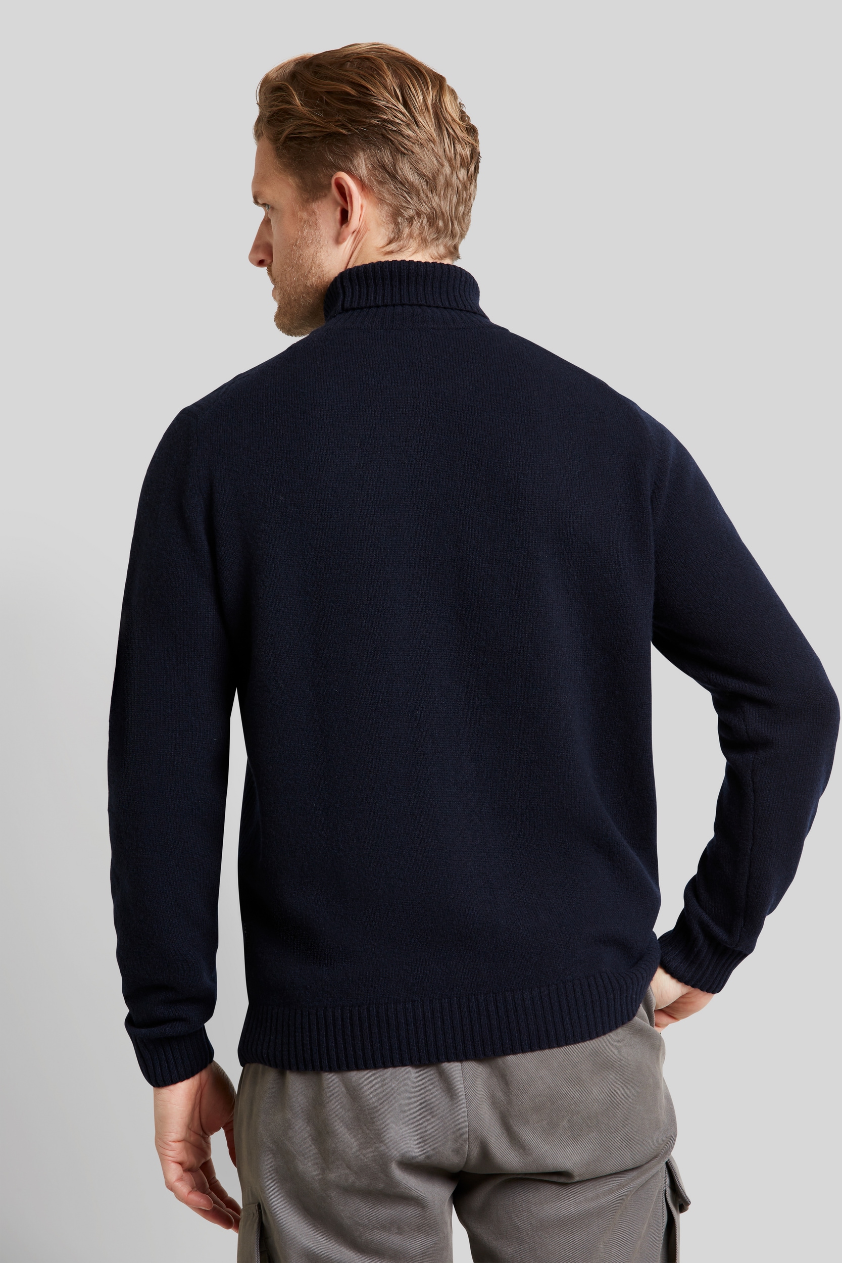 bugatti Rollkragenpullover, mit 3-D-Rautenmuster