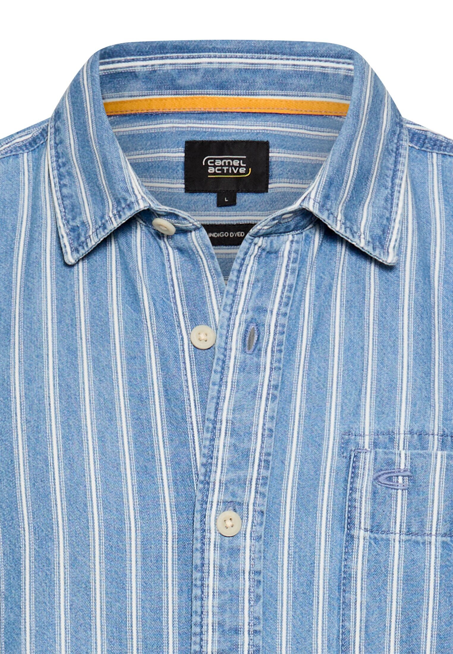 camel active Jeanshemd im Streifen-Design