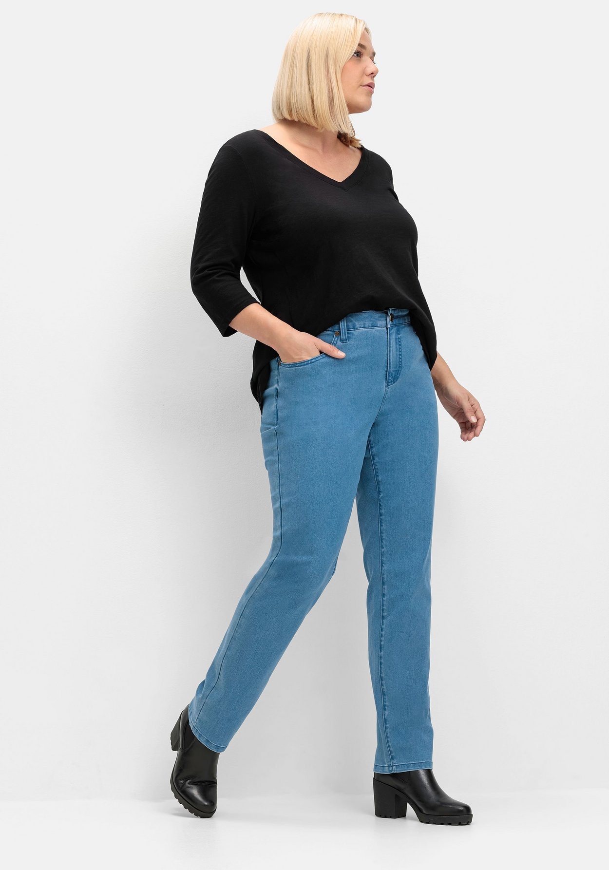 Sheego Stretch-Jeans »Jeans im 5-Pocket-Stil«