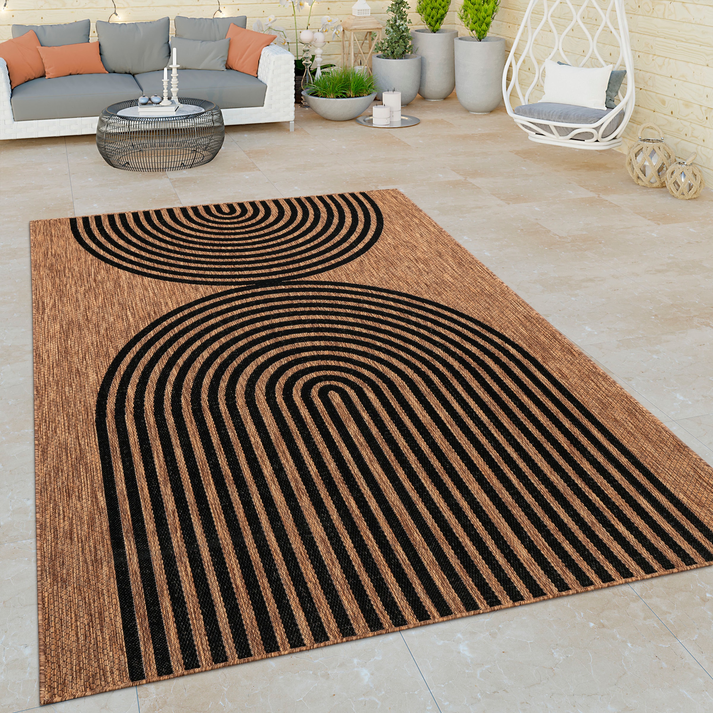 Paco Home Teppich »Illusion und In- rechteckig, geeignet Flachgewebe, bei bestellen 328«, online Scandi Outdoor OTTO Look