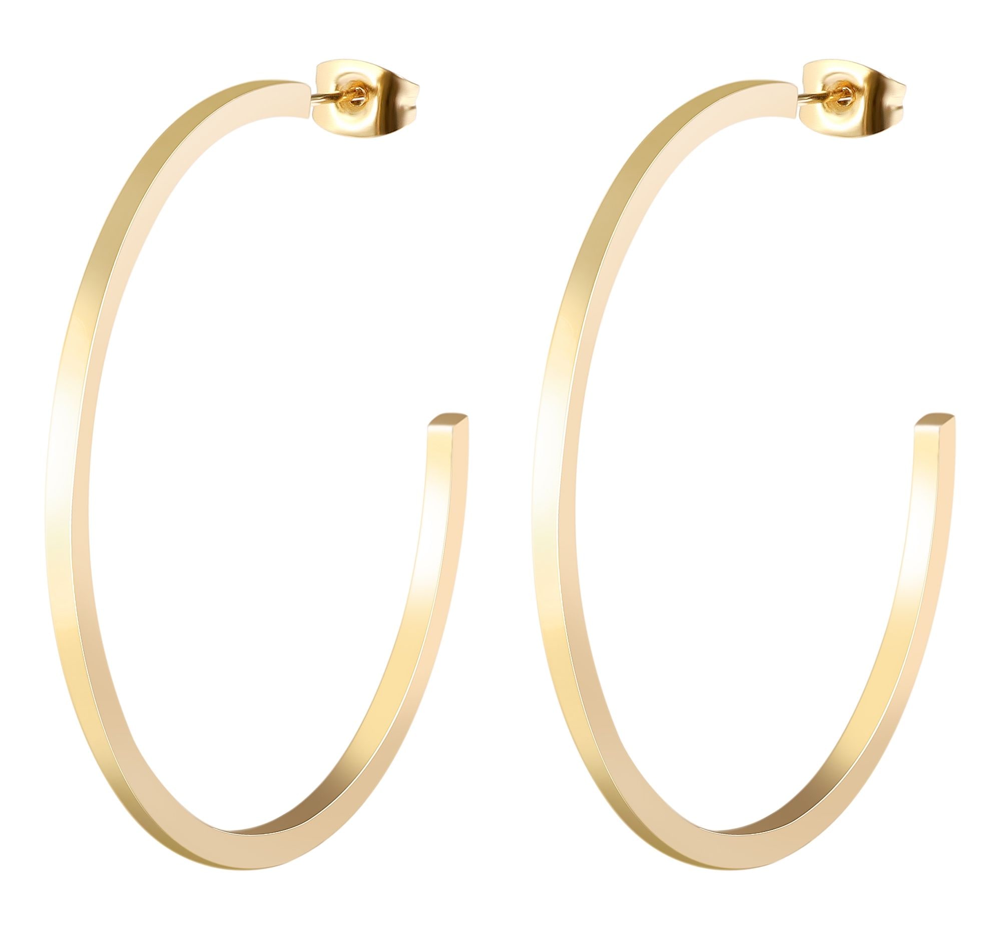 Adelia´s Paar Creolen »Damen Ohrringe ¿ Creole aus Edelstahl«