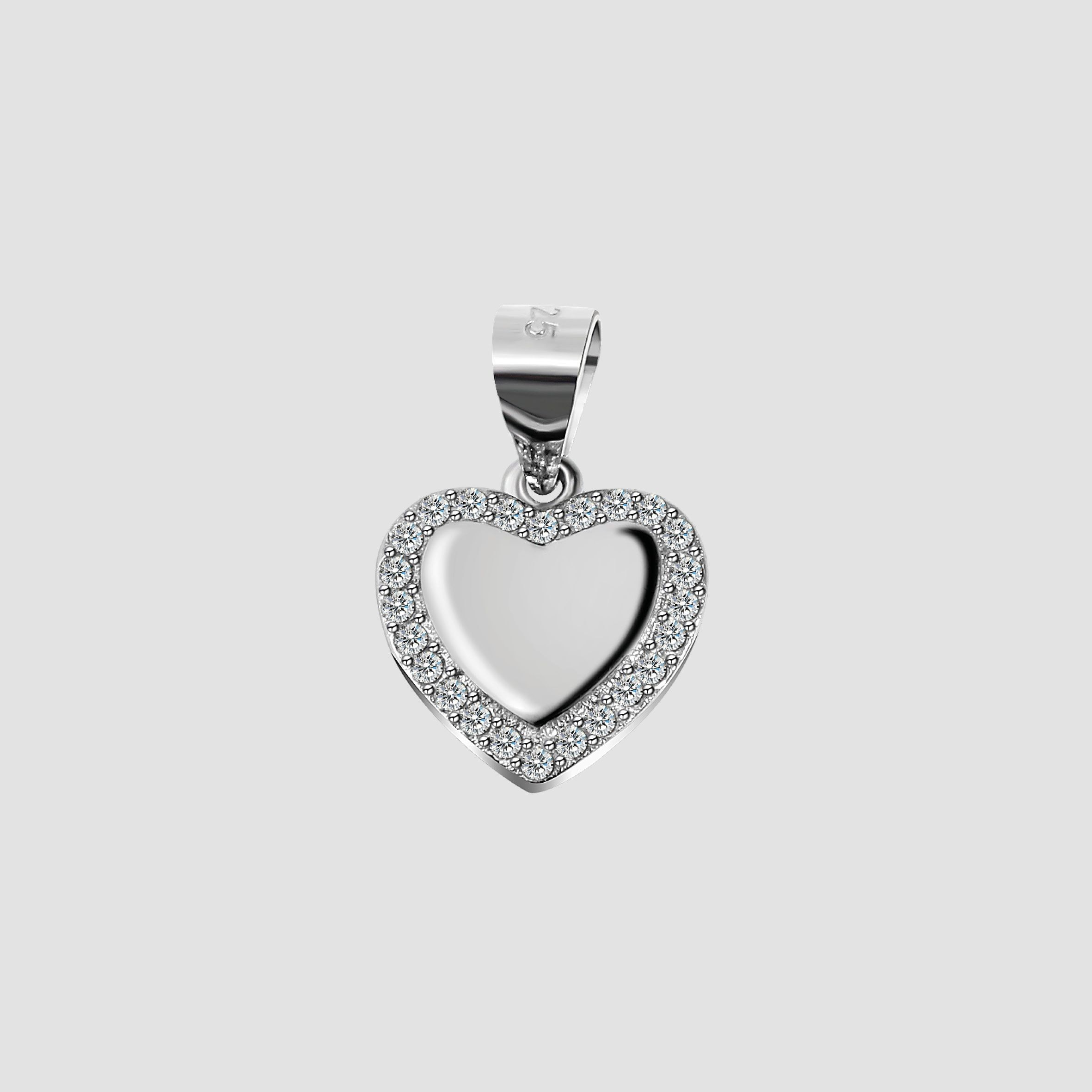 Adelia´s Herzanhänger »Damen Anhänger ¿ Herz Herzanhänger aus 925 Silber mit Zirkonia«