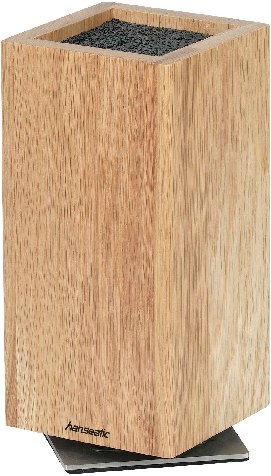 Hanseatic Magnet-Messerblock »hanseatic PREMIUM, aus Eichenholz, Messerblock Set, 6-tlg.« 6 Stk. elegantes Design, herausnehmbarer Borsteneinsatz, 360-Grad-drehbar