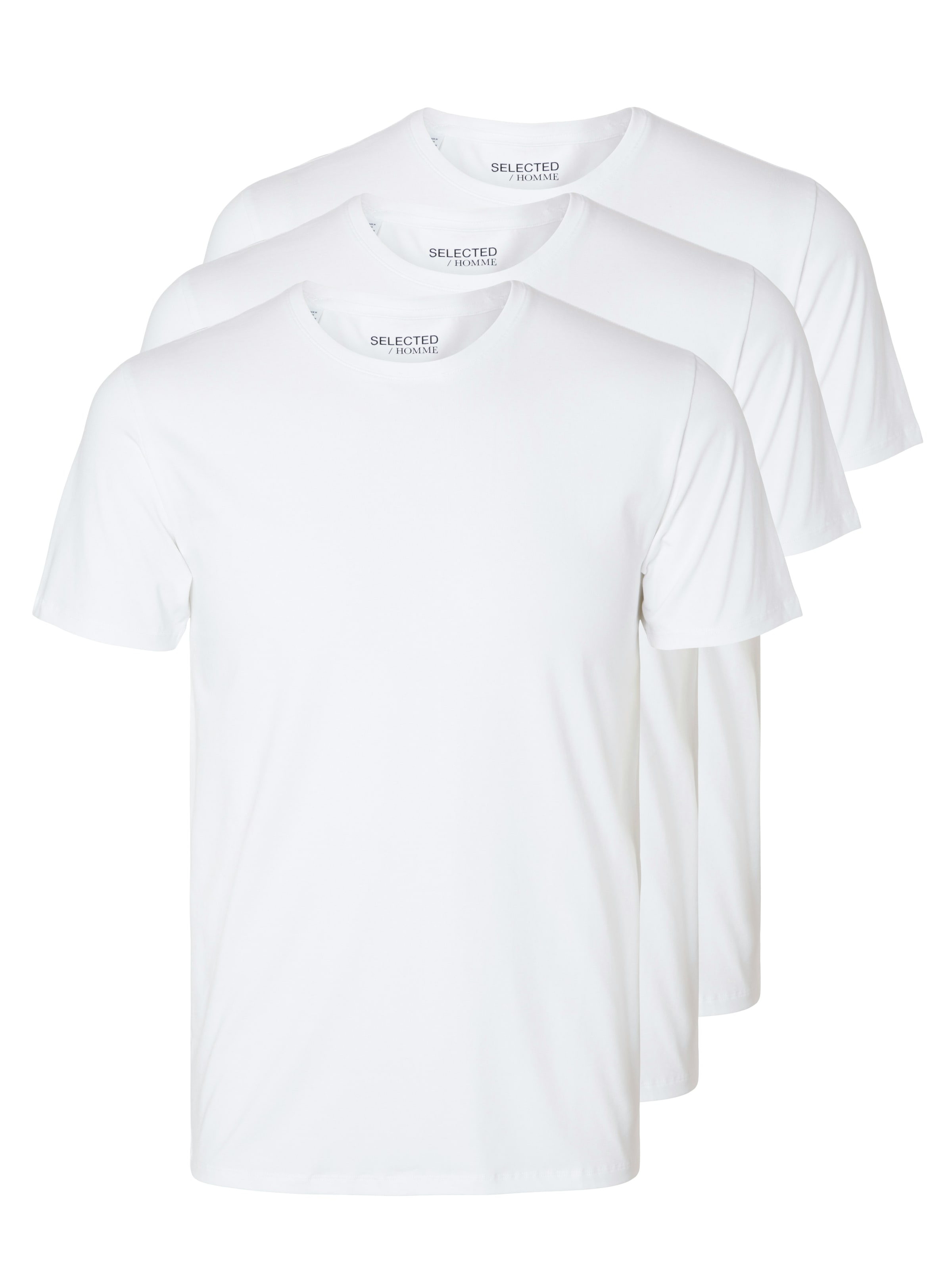 SELECTED T-Shirt »SLHROLAND SS O-NECK TEE 3-PACK NOOS«