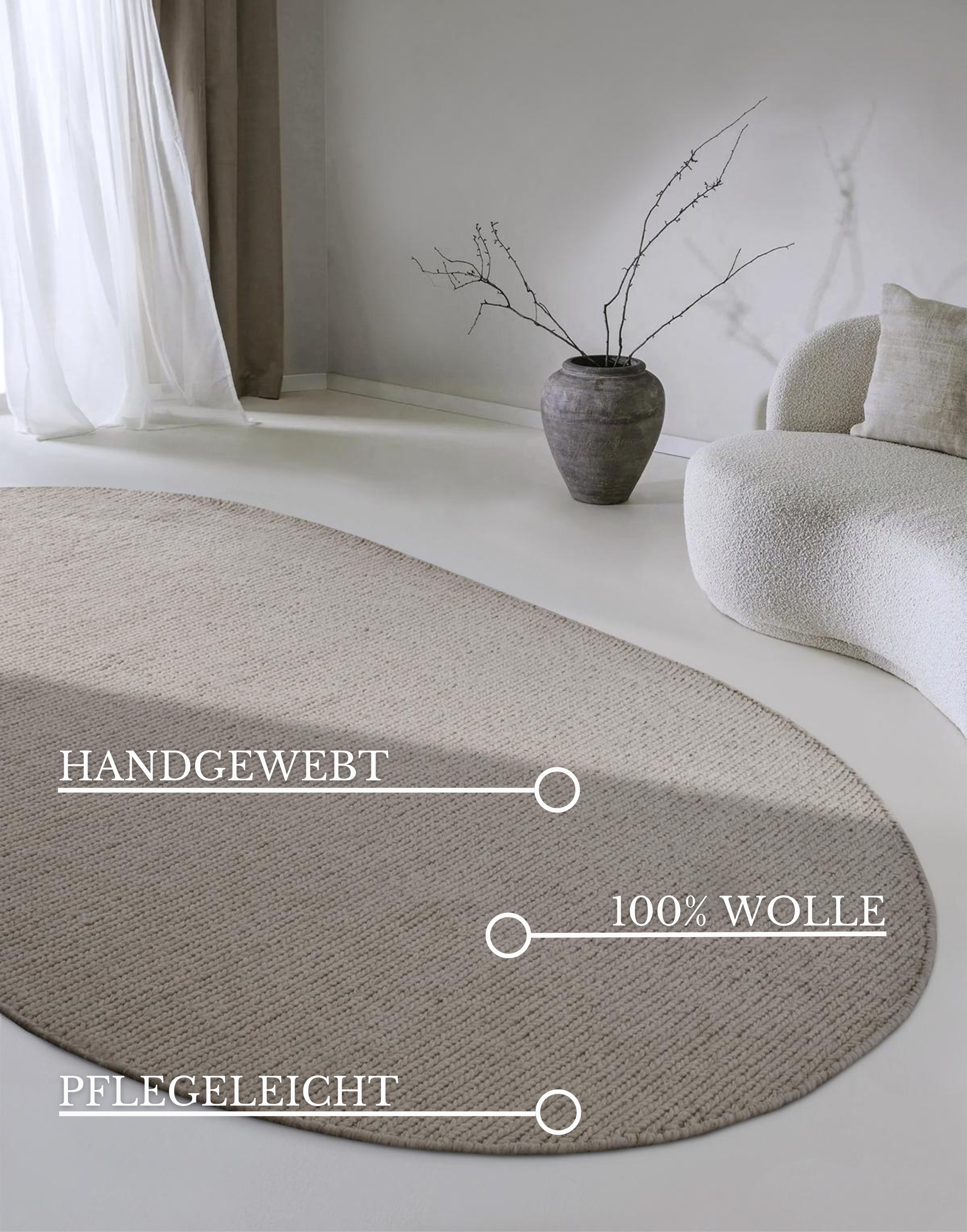 Villeroy & Boch Wollteppich »Francois«, rechteckig, 7 mm Höhe, in rund, oval, Läufer, handgewebt, Wolle, Wohnzimmer, Schlafzimmer
