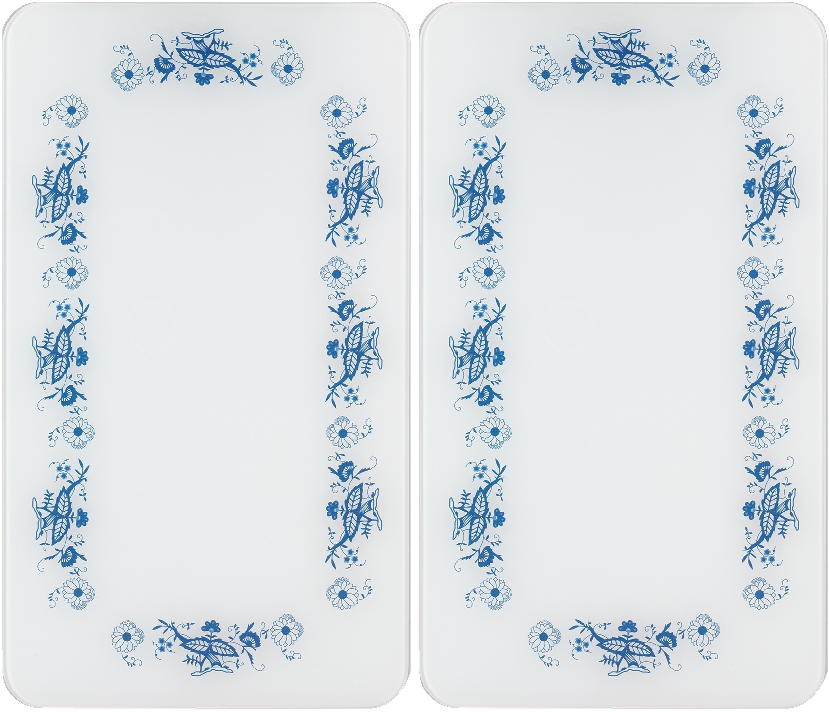 Herd-Abdeckplatte "Universal Blaue Rankblüten", Glas Kunststoff,...