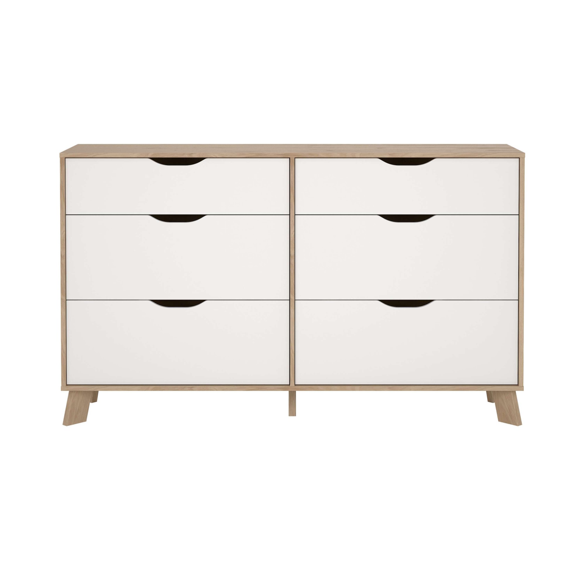 andas Kommode »Ikast, Schubladenschrank, Sideboard, Aufbewahrung, Stauraum«, 6 Schubladen, Eingriffsmulden, Breite 156 cm