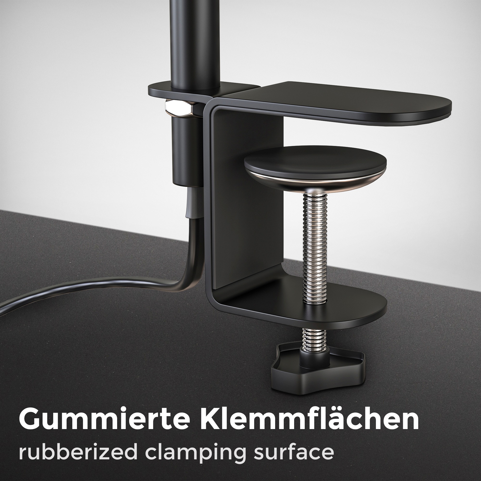B.K.Licht Klemmleuchte  für Leuchtmittel E27, max. 10 Watt (ohne Leuchtmittel), inkl. Flexarm, Kabelschalter und Schraubklemme