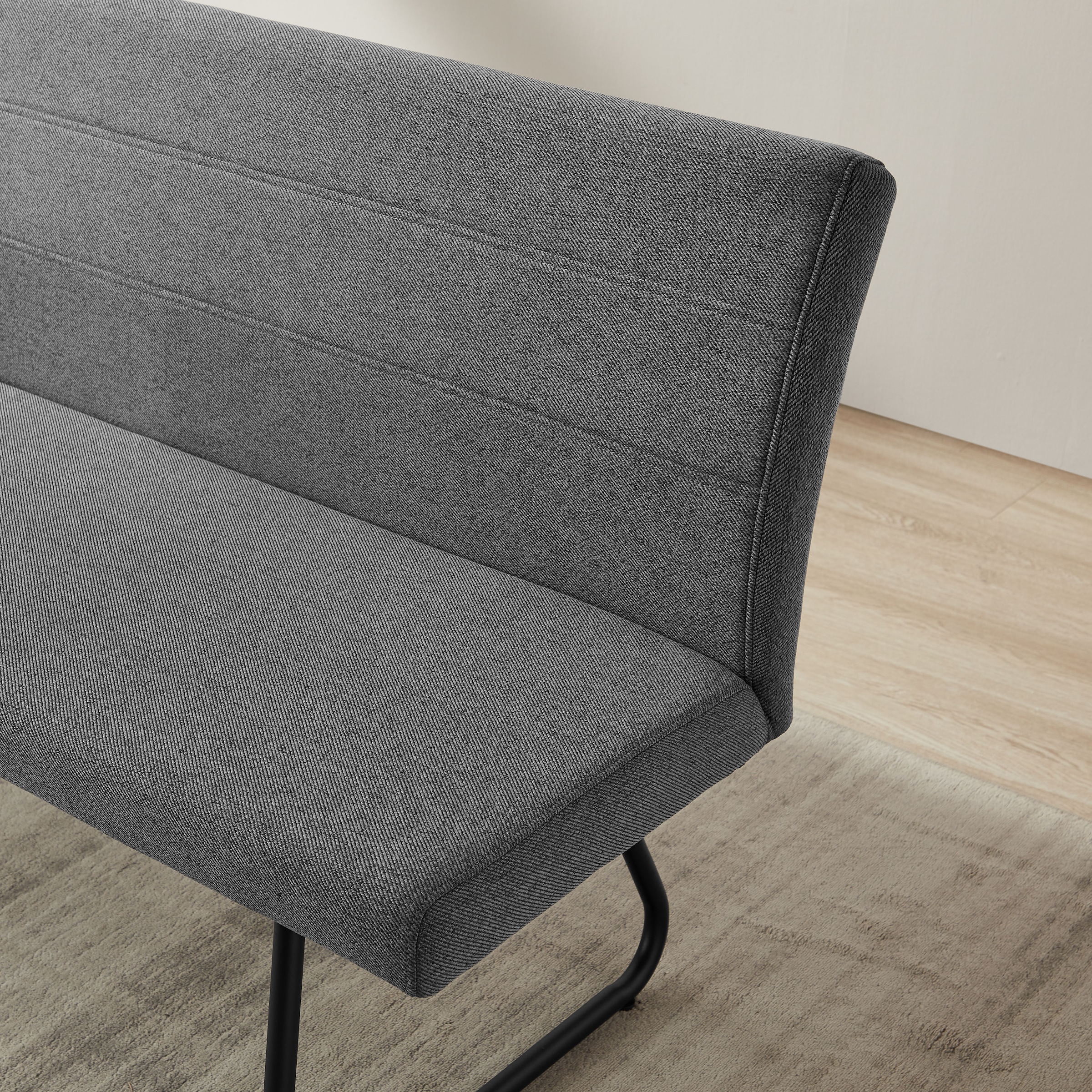 OTTO home Bank »Blee« pflegeleichter Strukturstoff, Metallgestell, verstellbaren Justierfüße