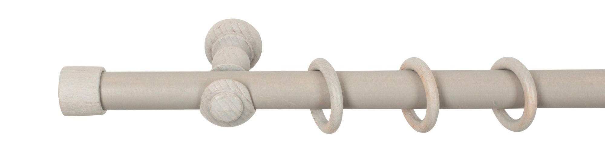 SN DECO GROUP Gardinenstange »Cafiro« 1 läufig-läufig Fixmaß 28 mm, Holz, verschiedene Längen und Farben, Komplettset