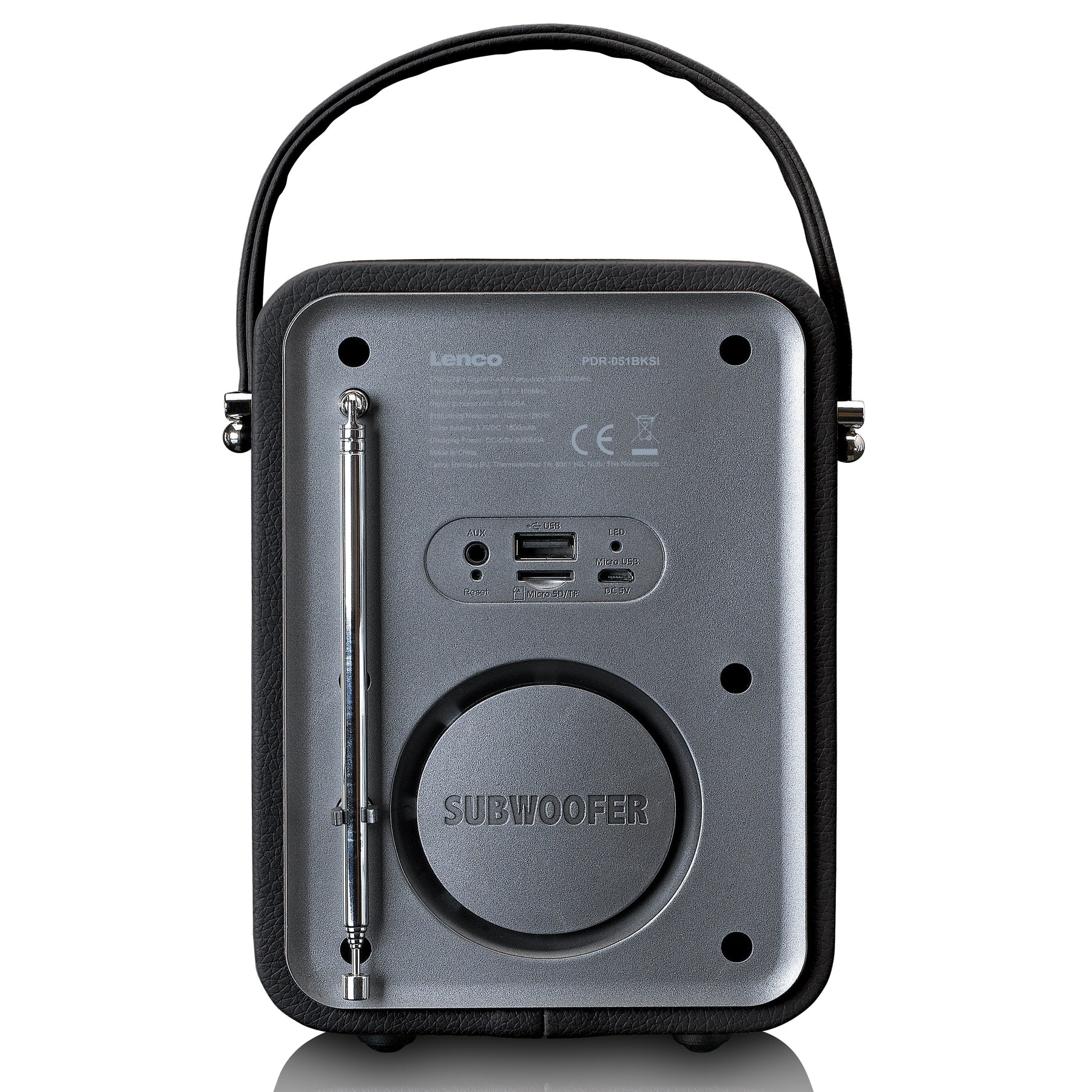 Lenco Digitalradio (DAB+) »PDR-051« (Bluetooth Digitalradio (DAB+) | FM-Tuner mit RDS ) mit Subwoofer, Bluetooth und Sleep-Timer