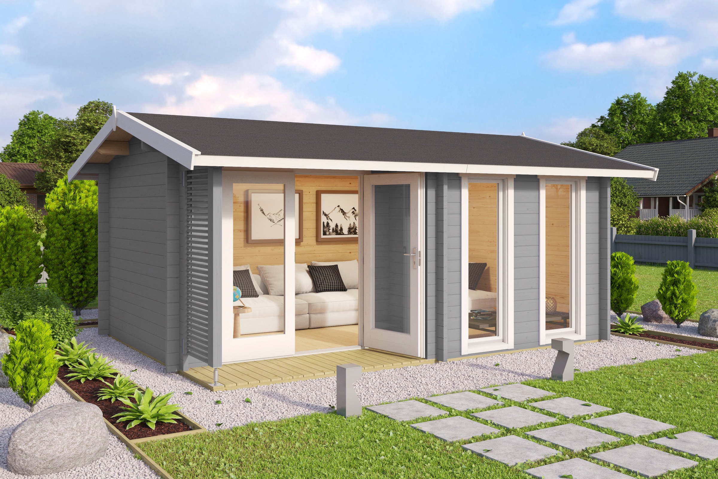 LASITA MAJA Gartenhaus »HAMPSHIRE«, (Set, inkl. Fussbodenbretter zum verlegen)