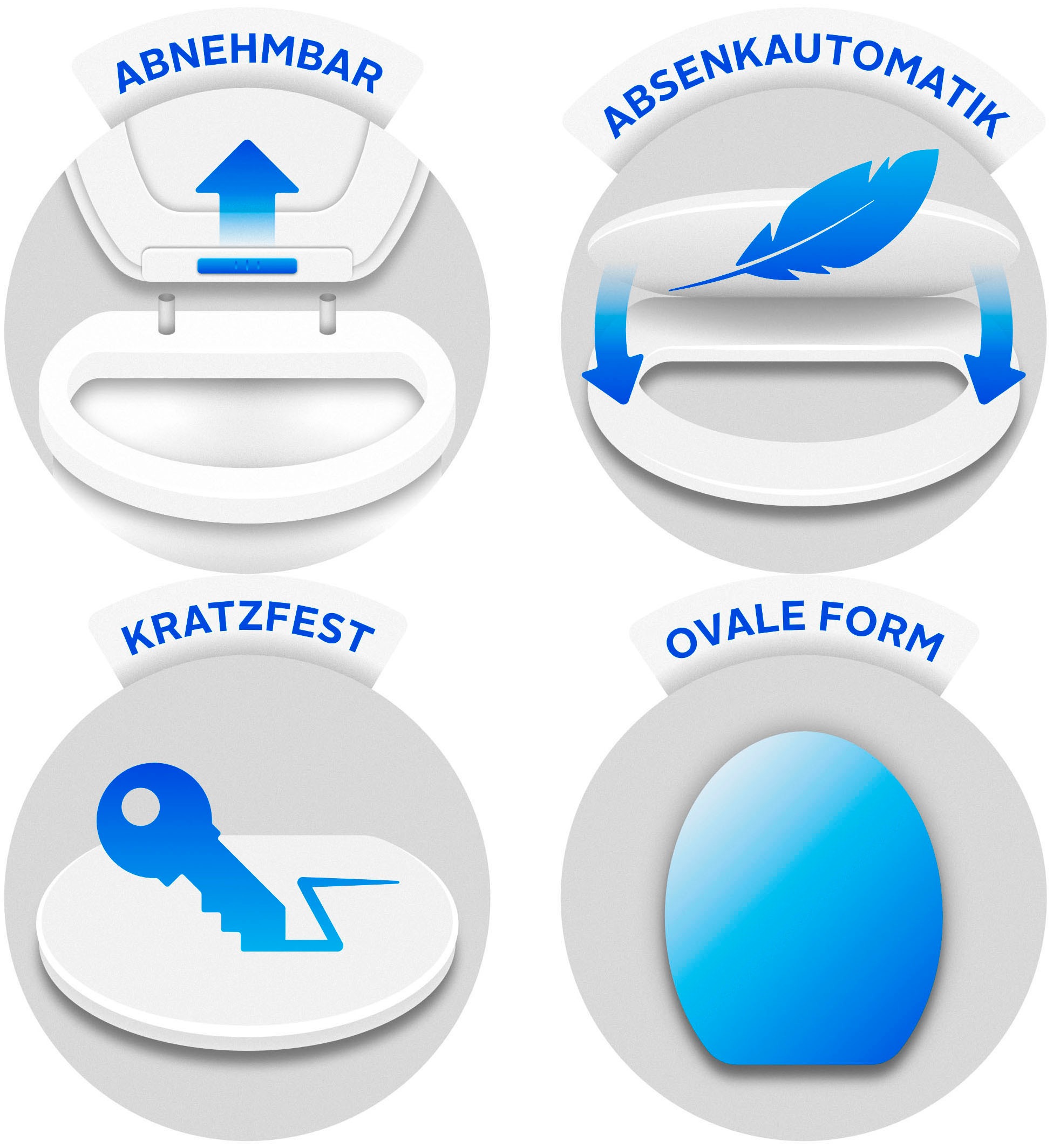 WENKO WC-Sitz »Faces«, aus rostfreiem Edelstahl