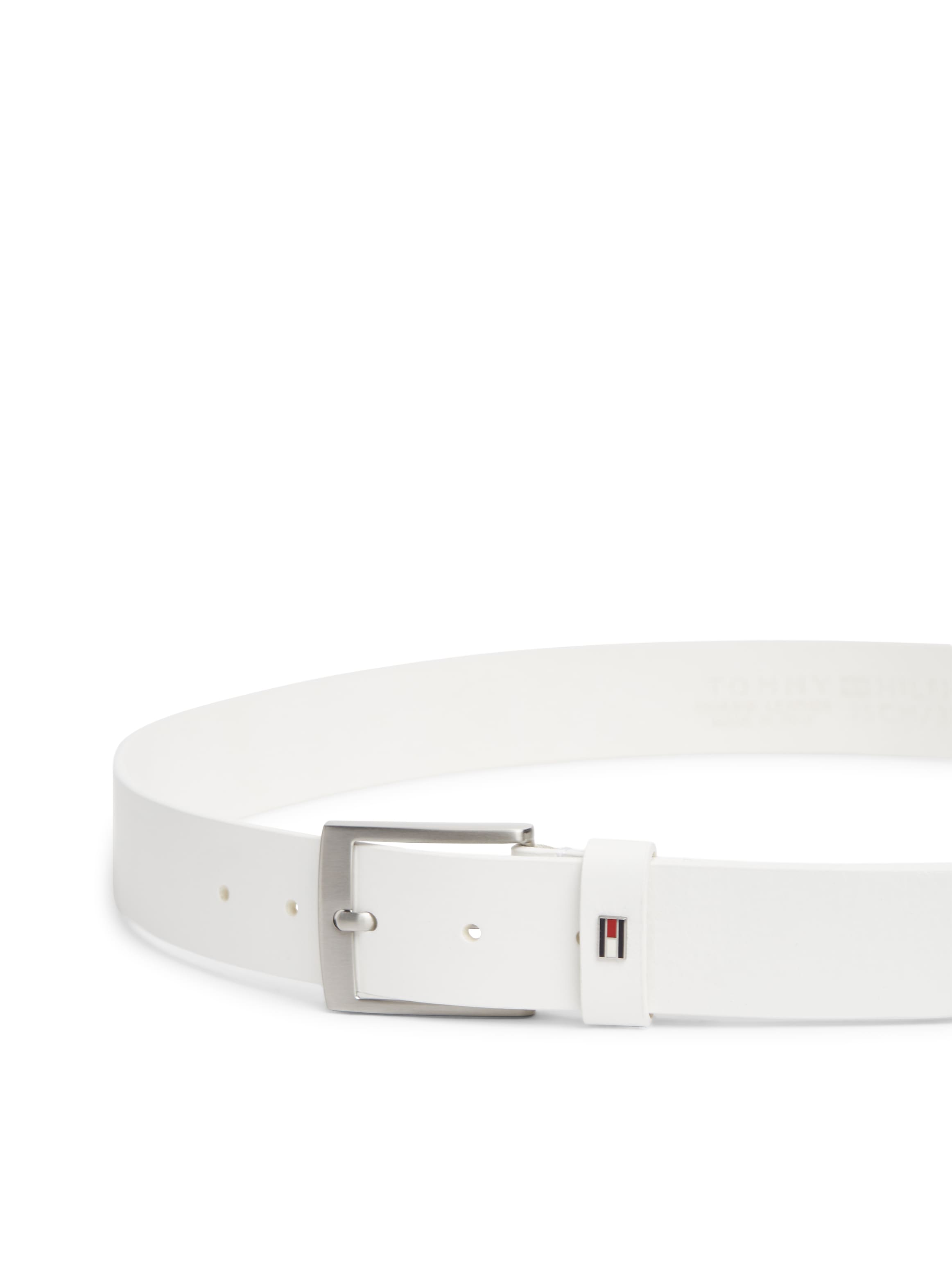 Tommy Hilfiger Ledergürtel »ADAN 3.5 cm breit EXT« Metalllogopatch, Einfachdornschnalle