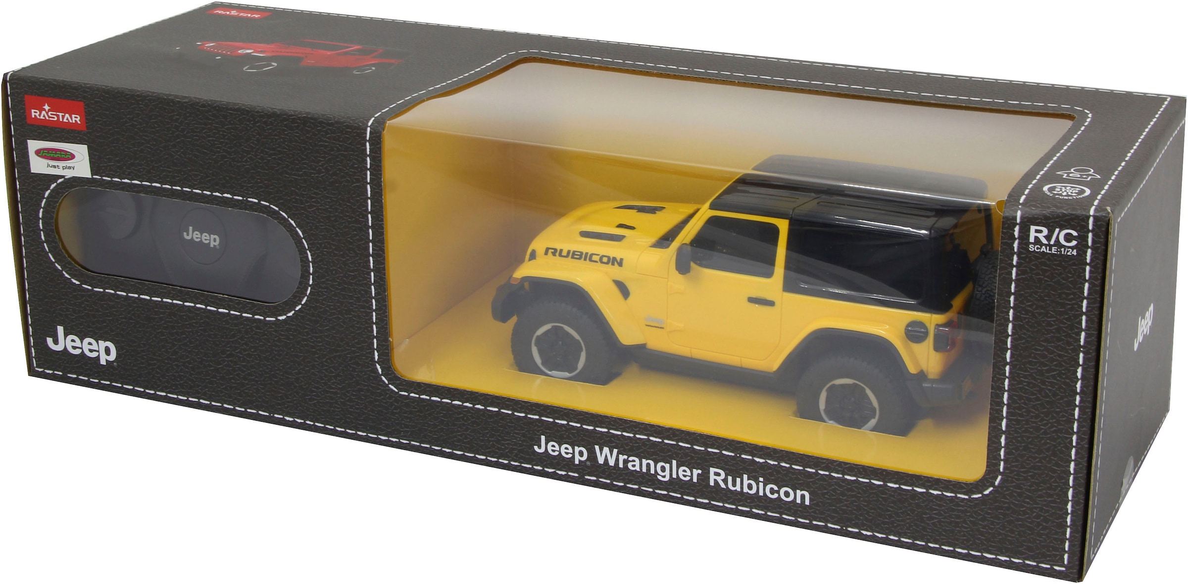 Jamara RC-Auto »Deluxe Cars, Jeep Wrangler JL, 1:24, gelb, 2,4GHz«