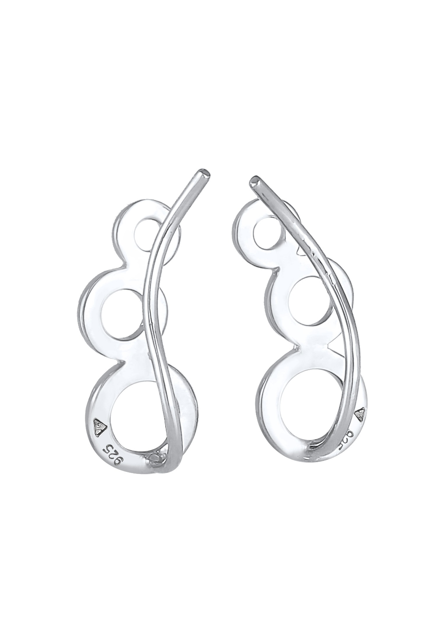 Elli Paar Ohrstecker »Ohrringe Ear Climber Rund Kreis Look 925 Silber«