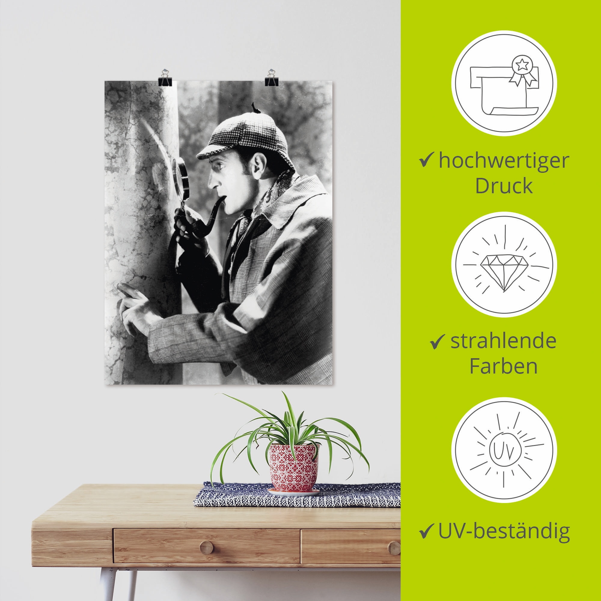 Artland Wandbild »Sherlock Holmes 1939« Film 1 Stk. tlg. als Leinwandbild, Poster in verschied. Größen