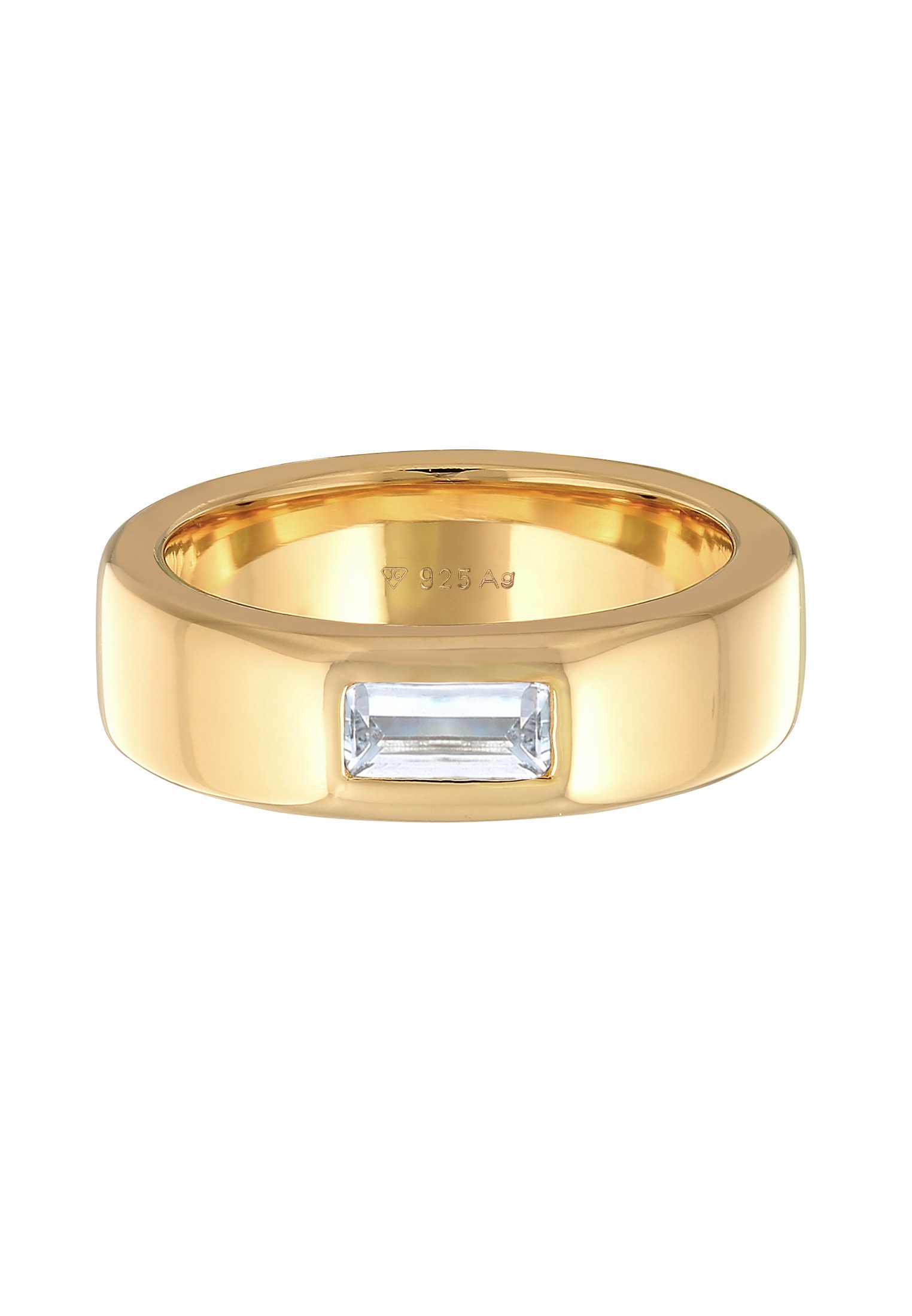Elli Premium Silberring »Ring Bandring Topas Elegant 925 Silber rhodiniert«