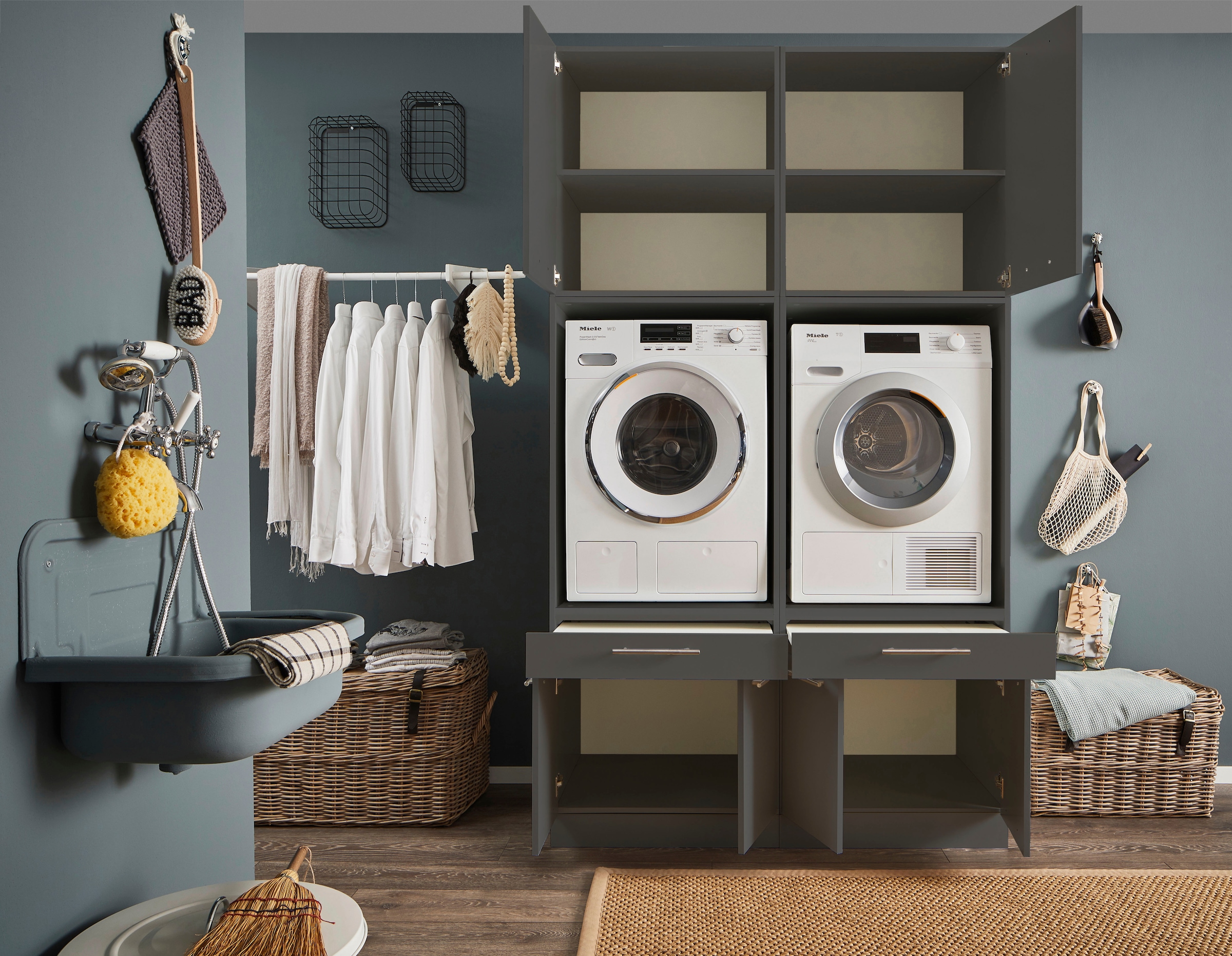 Laundreezy Mehrzweckschrank-Set »Laundreezy, 4-tlg. Mehrzweckschrank-Set B/H/T 135/238/68 cm« 4 Stk. tlg.