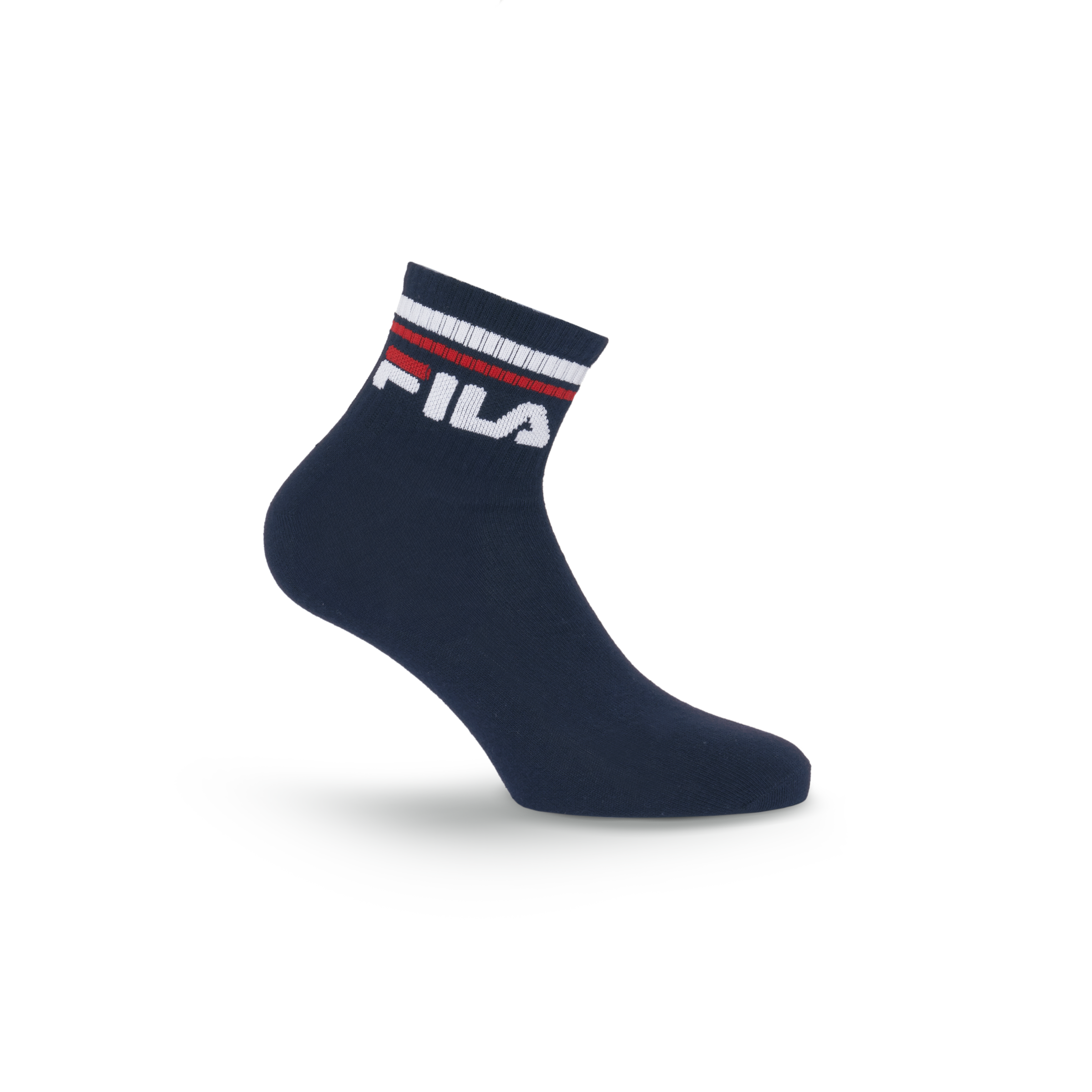 Fila Kurzsocken 3 Paar tlg. Cotton-Mix, Unisex, Kontraststreifen
