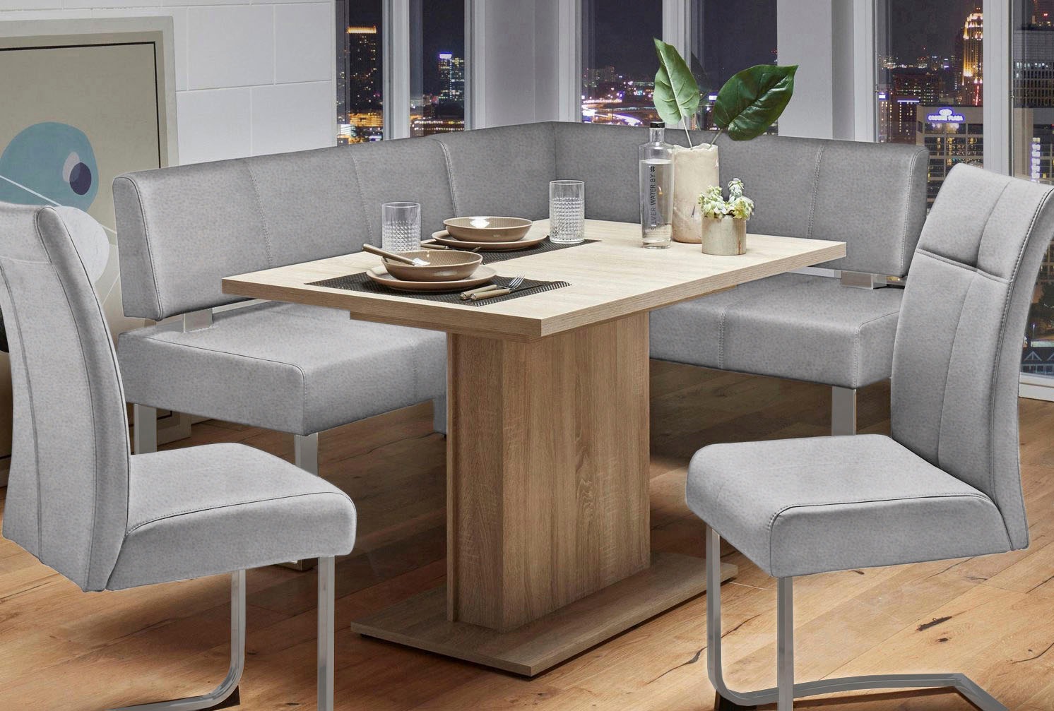 Home affaire Eckbank »Rab« in 2 Breiten (180 oder 200 cm), Bezug in verschiedenen Qualitäten