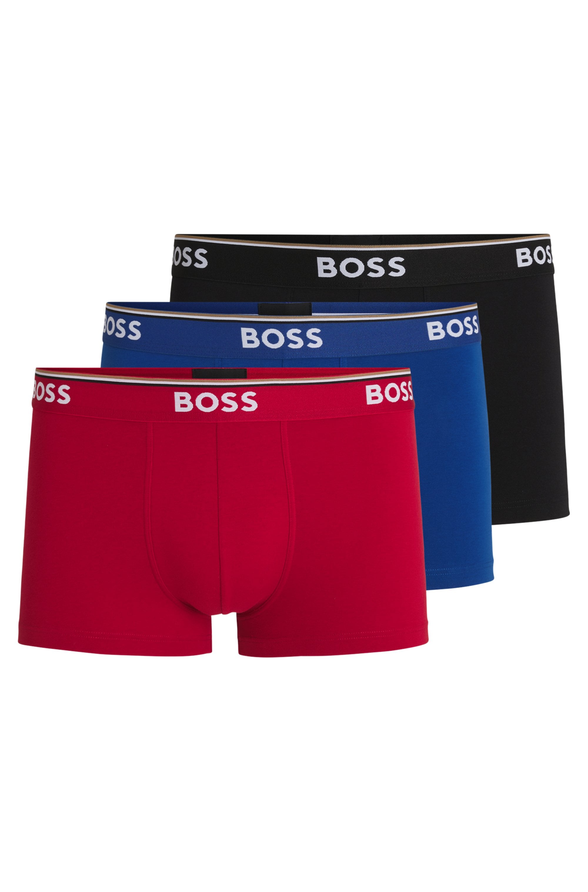 BOSS Boxer, (Packung, 3 St., 3er-Pack), mit BOSS Schriftzug auf dem Bund