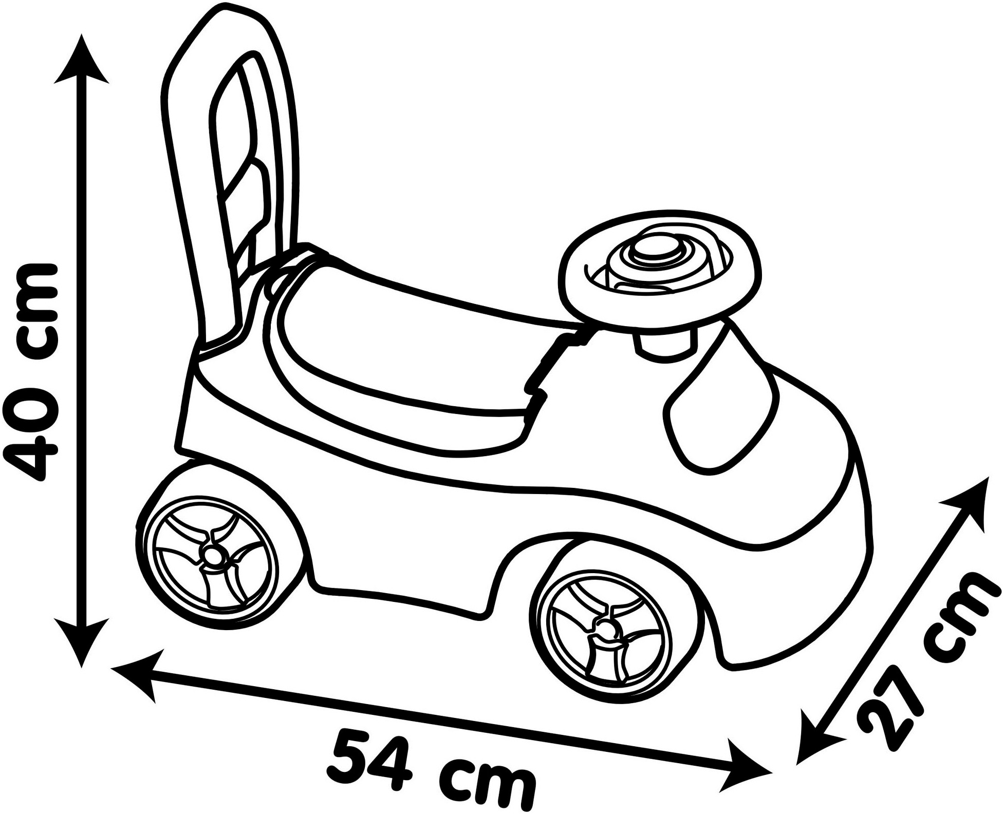 Smoby Rutscherauto »Rutschauto Rot«, auch als Lauflernhilfe nutzbar; Made in Europe