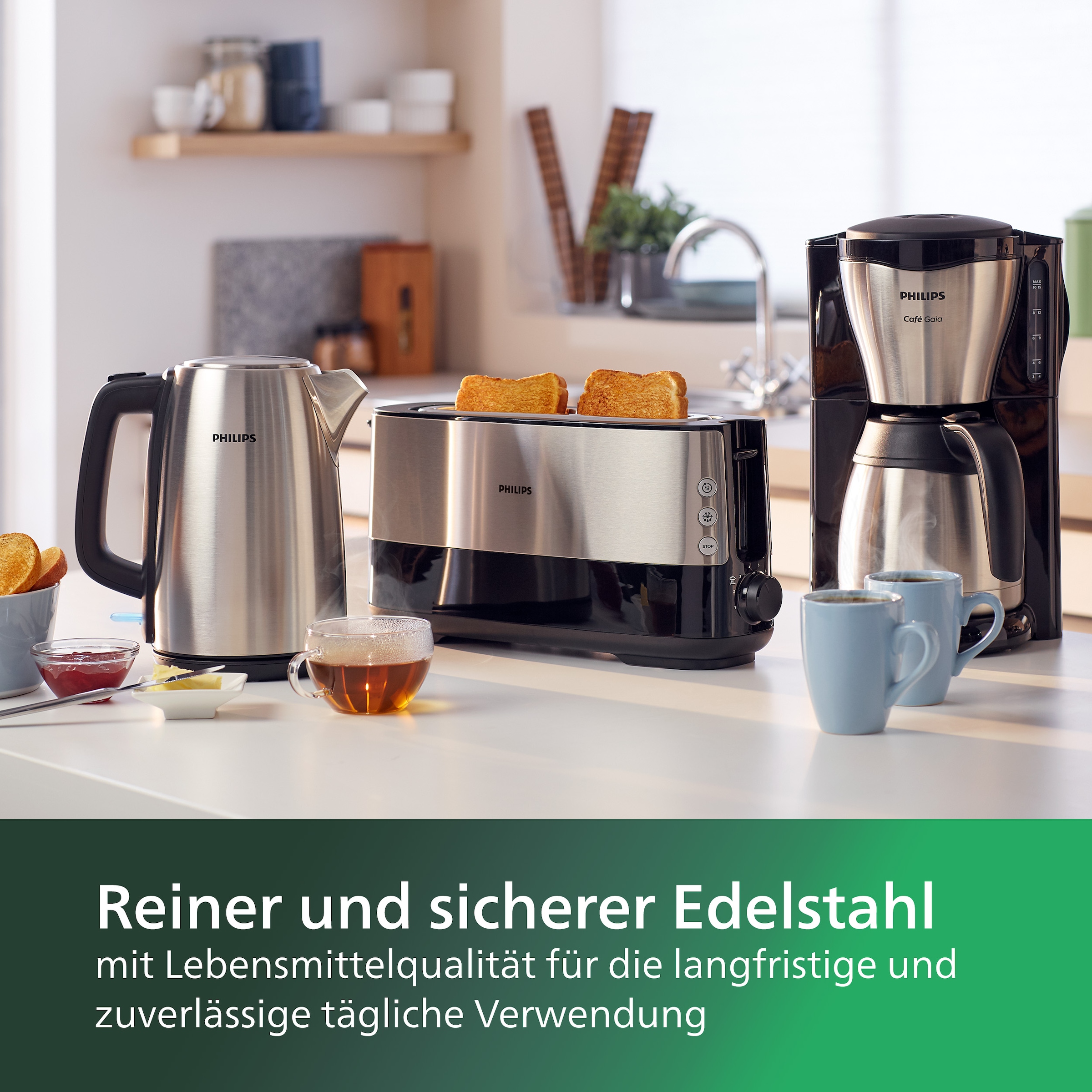 Philips Wasserkocher »HD9351/90 Viva Collection«, 1,7 l, 2200 W, mit extra großer Einfüllöffnung, Mikro-Sieb-Filter, aus Edelstahl