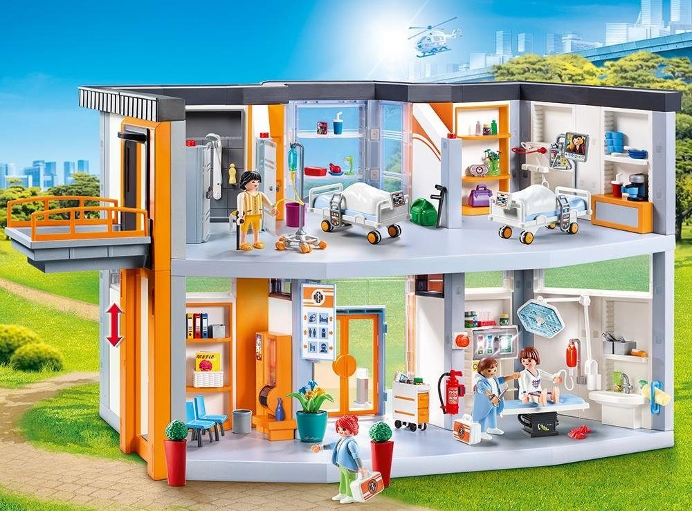 Playmobil® Konstruktions-Spielset »Großes Krankenhaus mit Einrichtung (70190), City Life«, (512 St.), Made in Germany